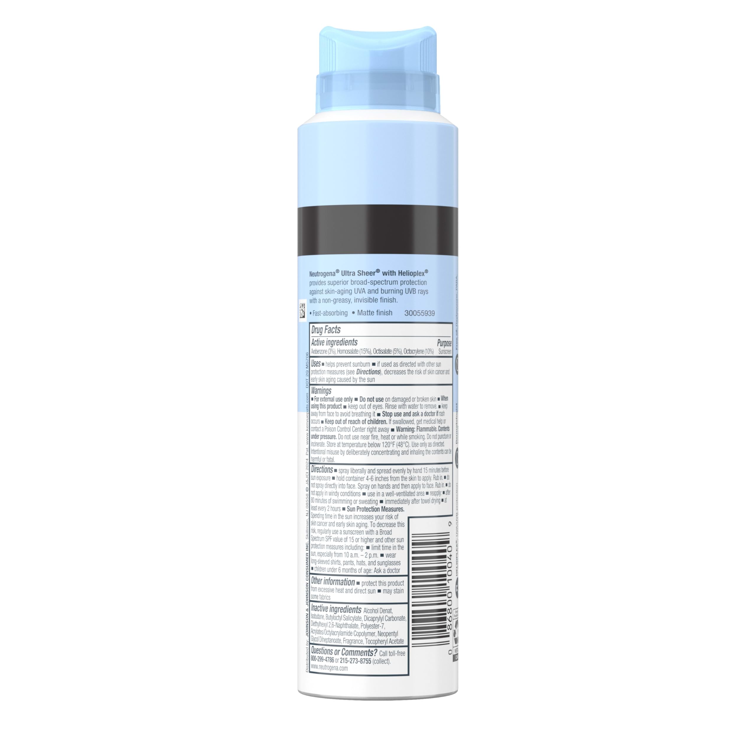 Protector solar en aerosol Neutrogena SPF 70: ideal para actividades al aire libre.
