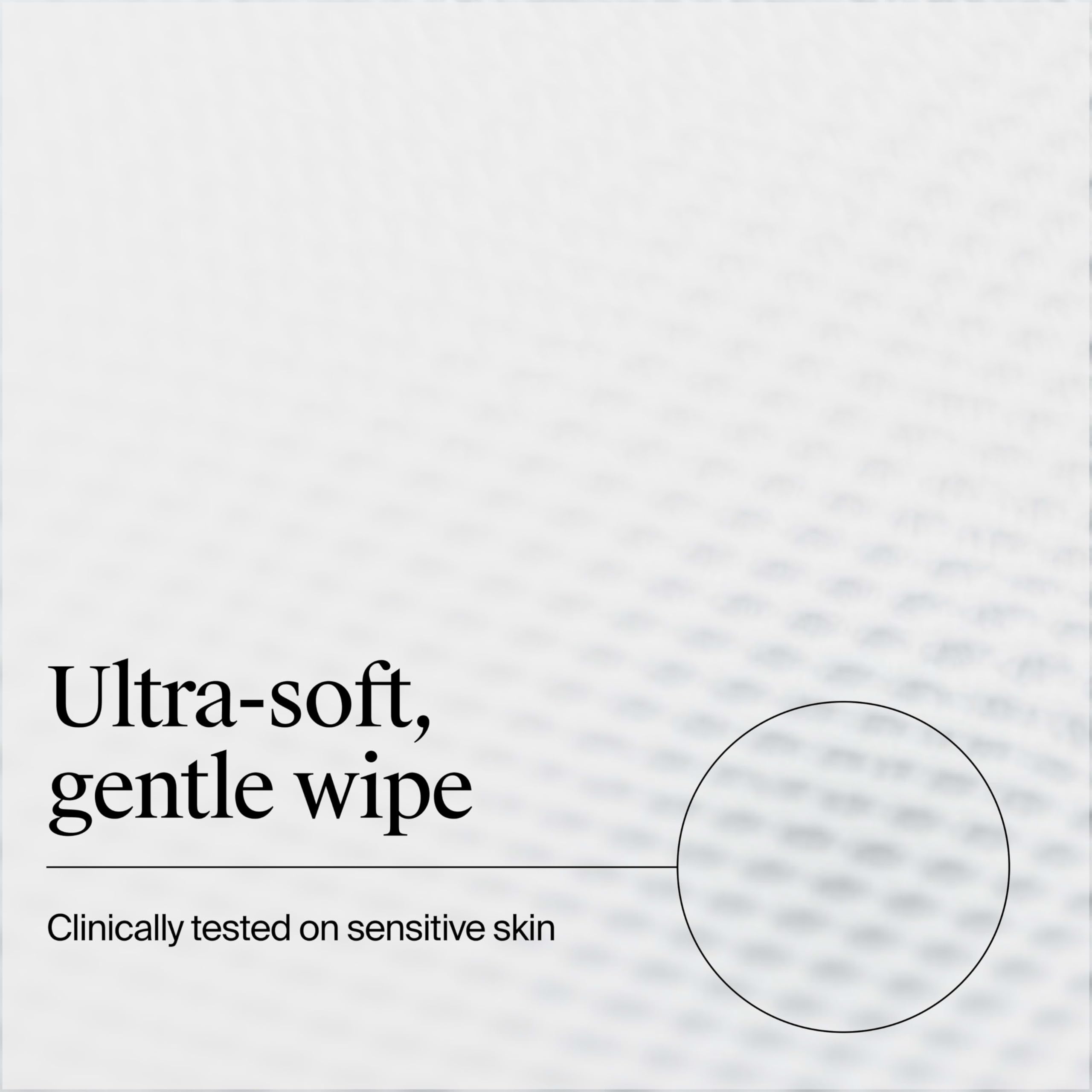 Neutrogena no-rinse wipes in action on skin.