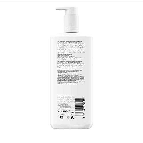 Dispensing pump on Neutrogena bottle enables easy, mess-free use.