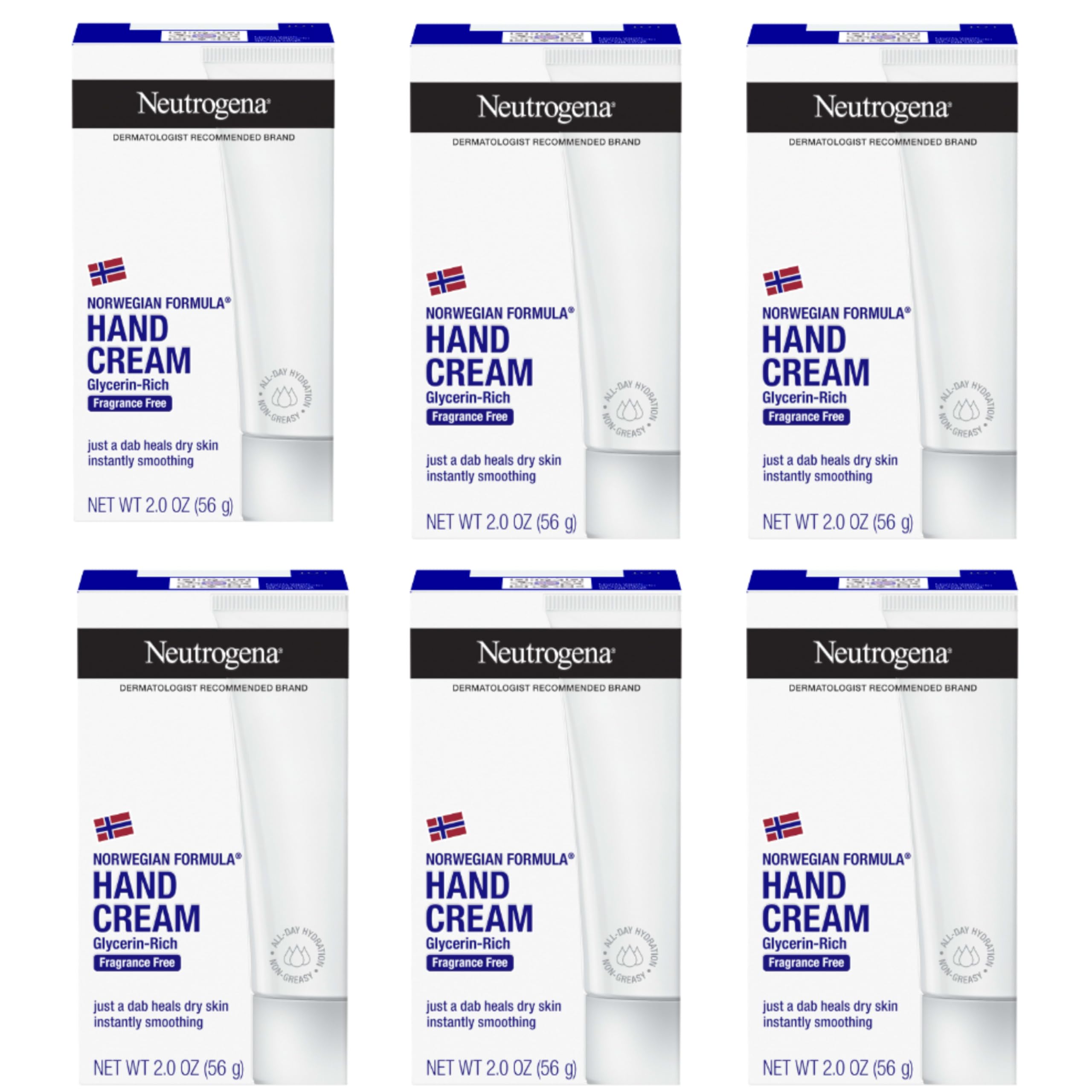 Neutrogena Norwegian Formula hand cream 2 oz tube delivers fragrance-free hydration.