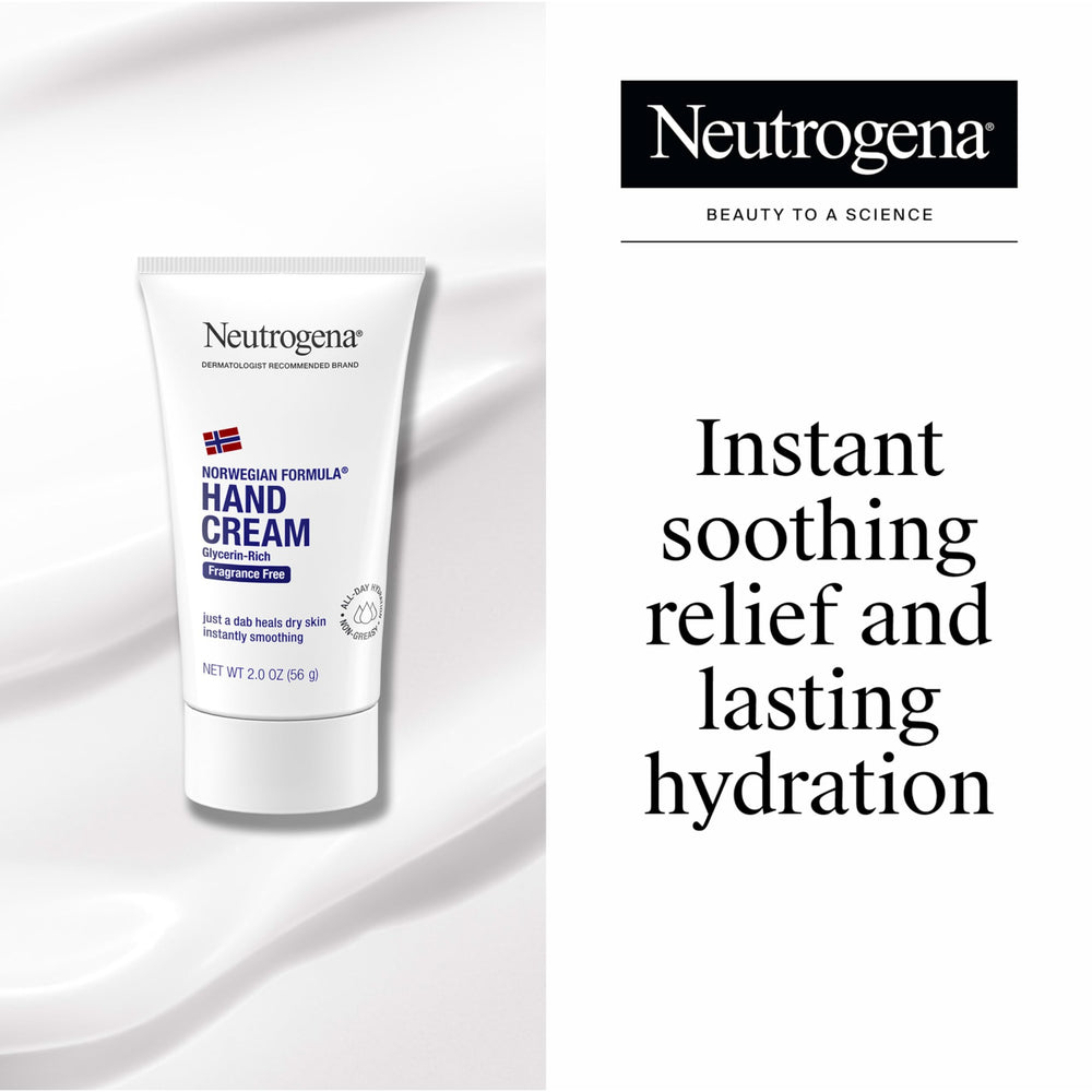 Two-ounce Neutrogena hand cream tube ready for a quick dab to hydrate dry hands.
