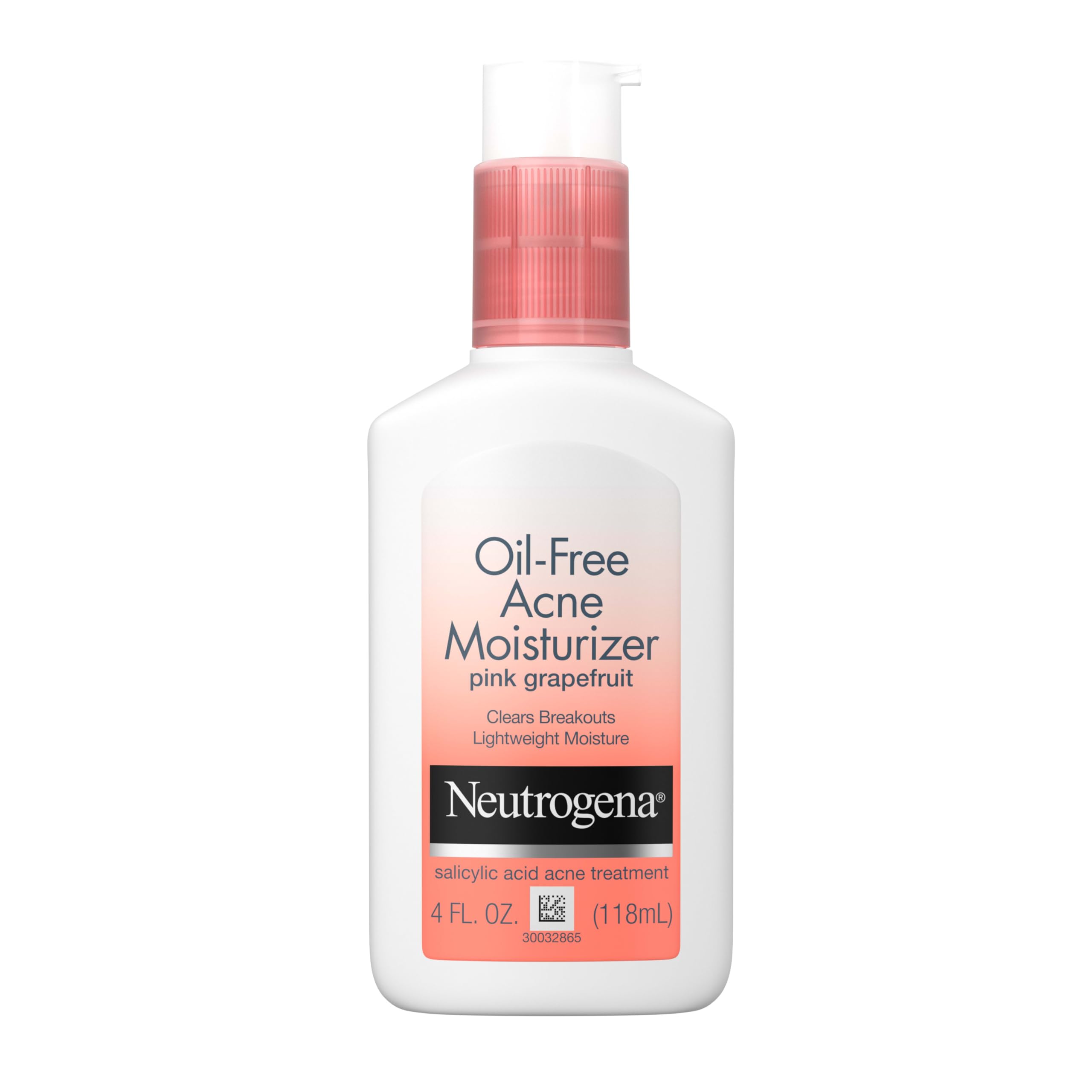 Neutrogena Oil-Free Acne Moisturizer pink grapefruit bottle for non-greasy hydration