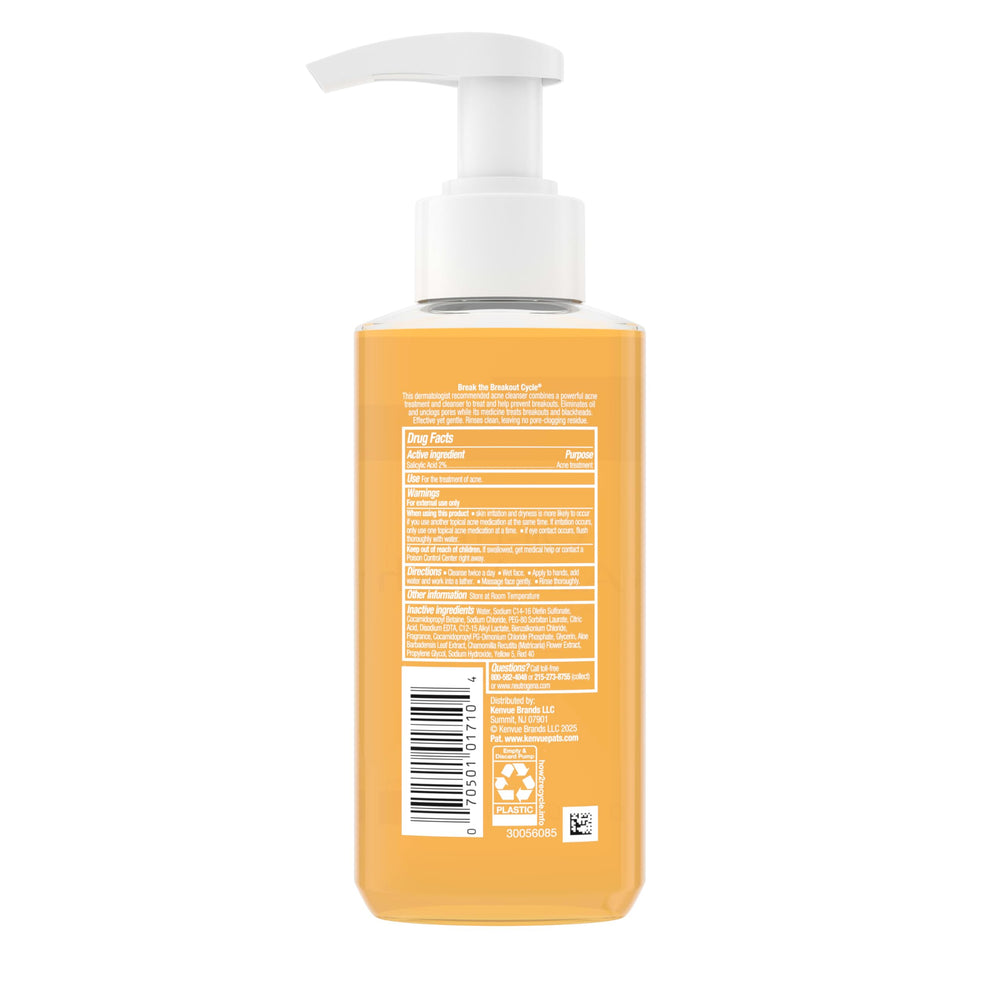 Neutrogena Oil-Free Acne Wash with 2% salicylic acid illustration.