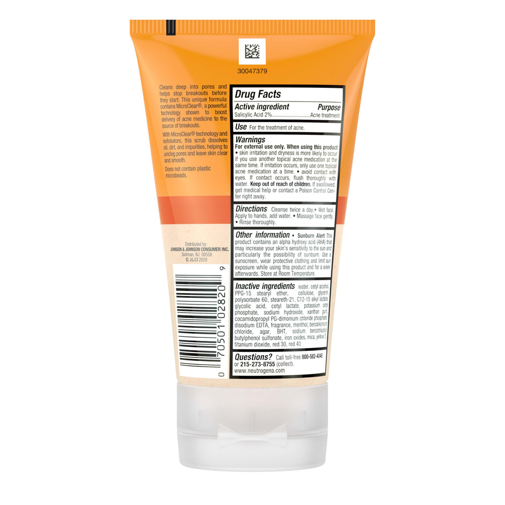 Neutrogena Oil-Free Acne Wash after rinse reveals clean feel.