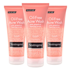 Neutrogena Oil-Free Acne Wash pink grapefruit bottle for daily cleansing.