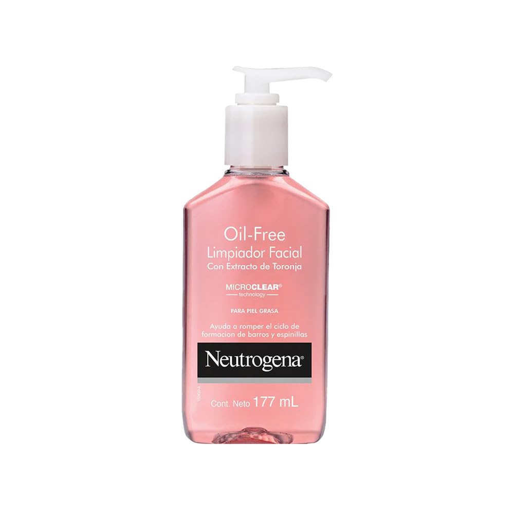 Neutrogena oil-free pink grapefruit pump bottle for daily acne cleansing