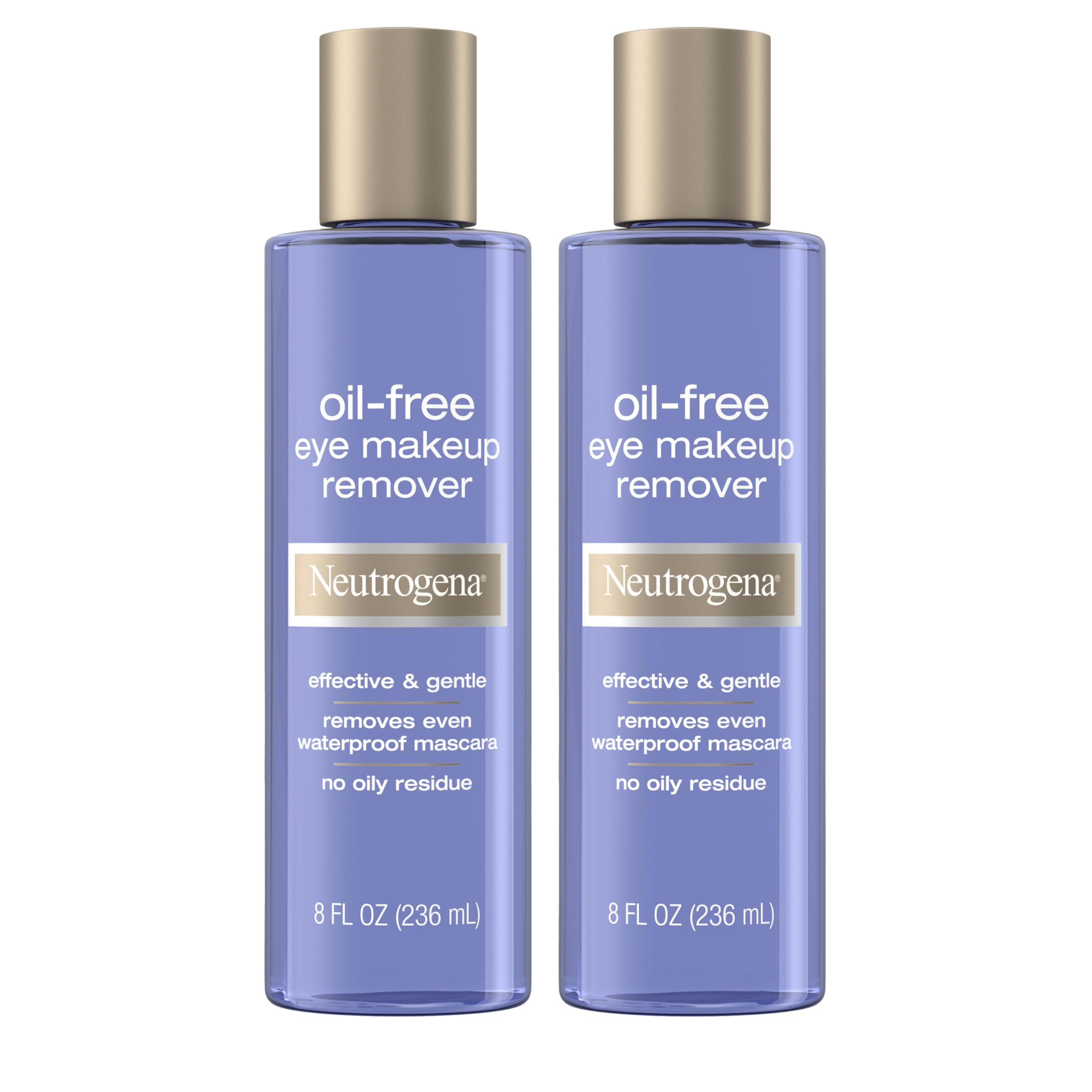 Desmaquillante de ojos Neutrogena en pack duo de 8 oz para maquillaje resistente al agua