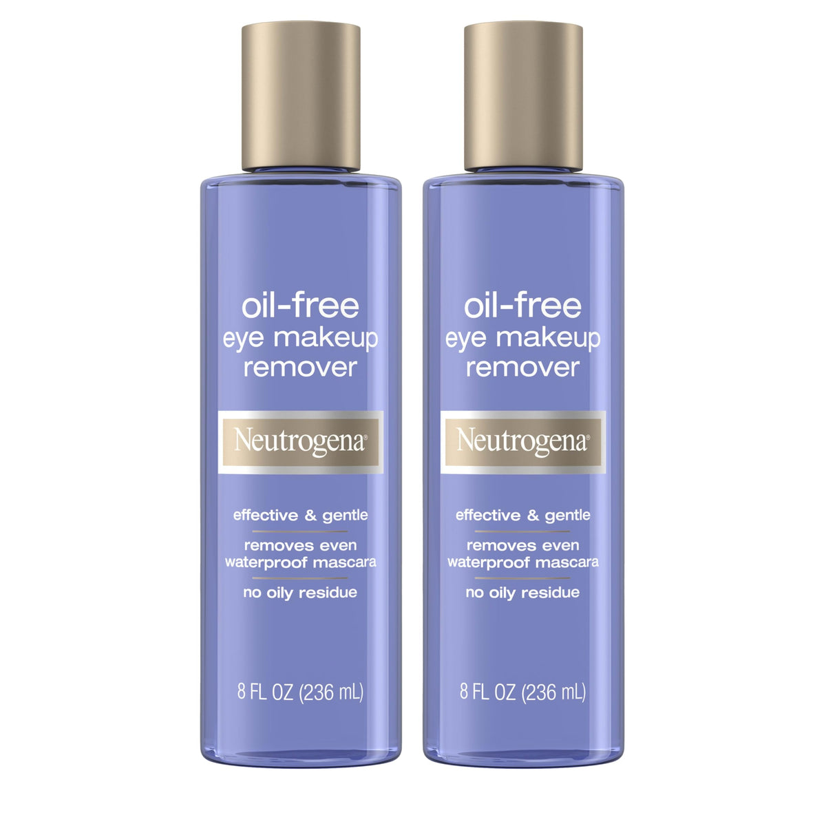 Desmaquillante de ojos Neutrogena en pack duo de 8 oz para maquillaje resistente al agua