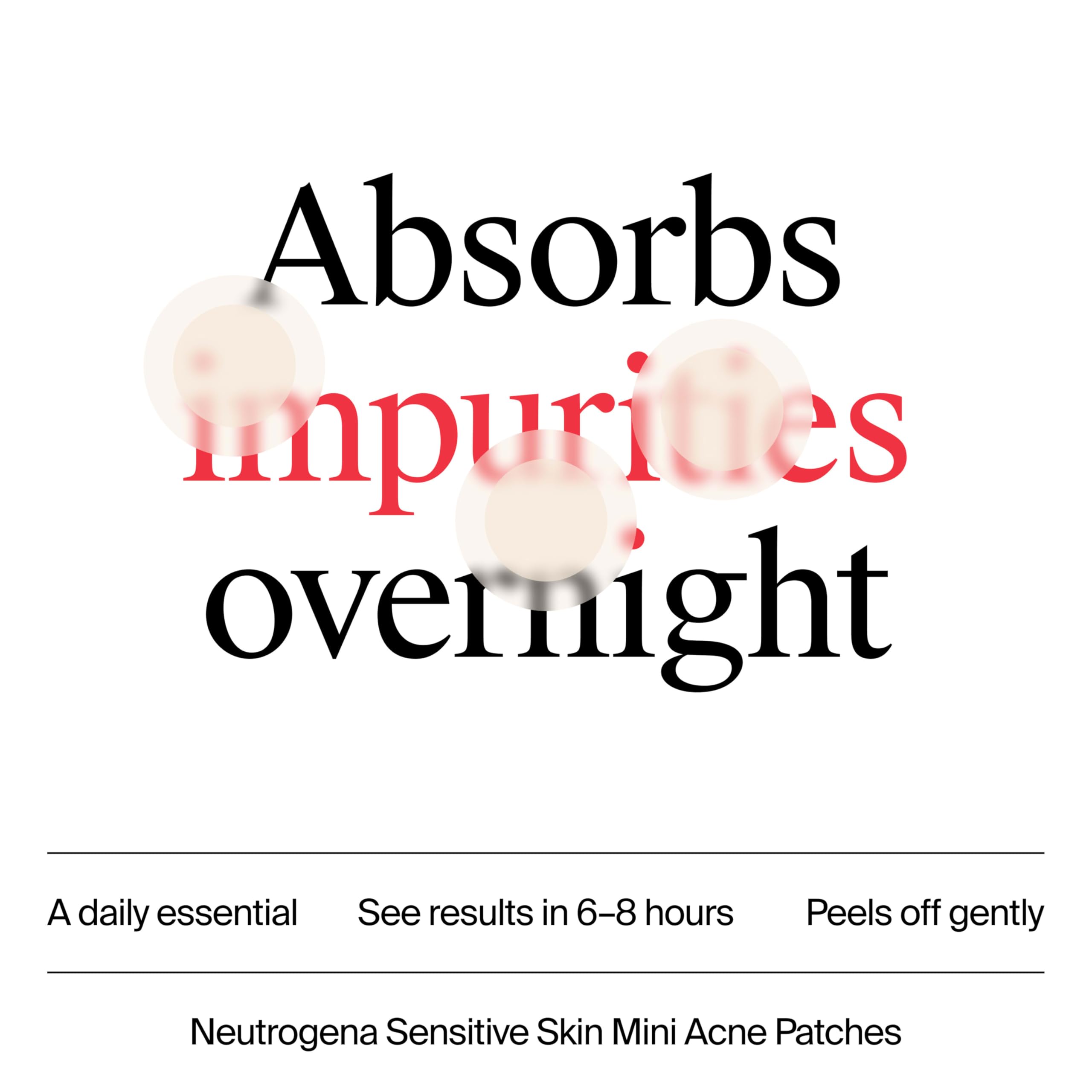 Parche Neutrogena para granos visibles, uso breve y cómodo