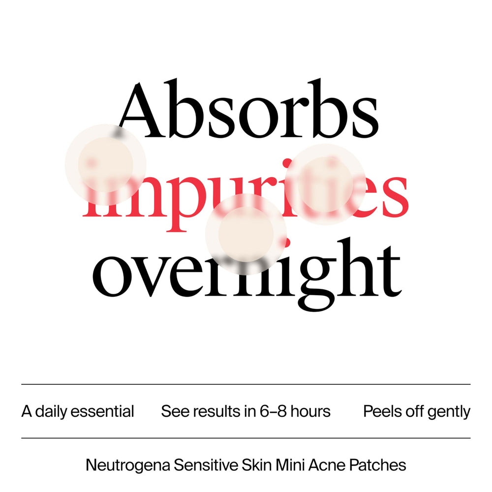 Parche Neutrogena para granos visibles, uso breve y cómodo