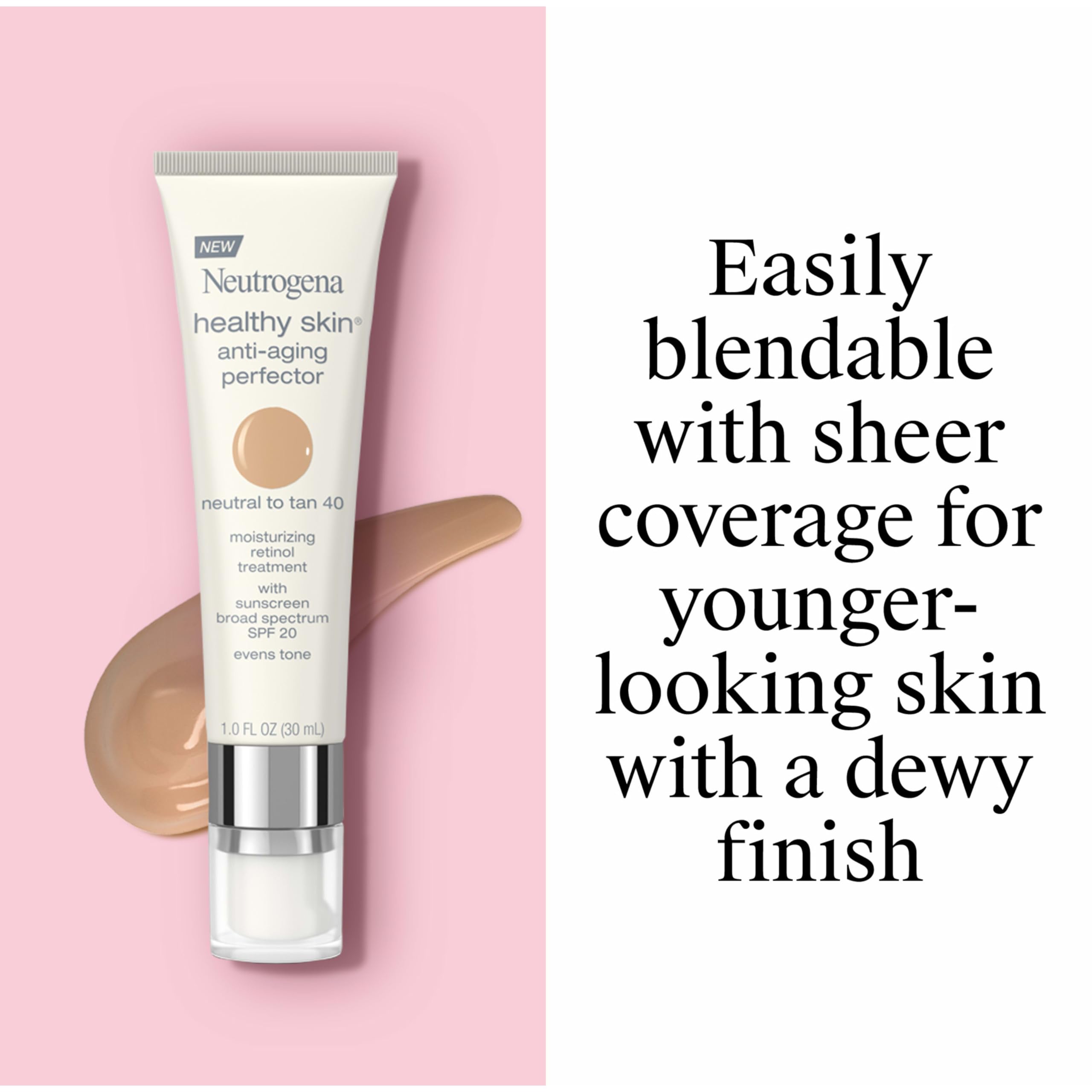 Textura ligera del Perfector de Neutrogena sobre la piel.