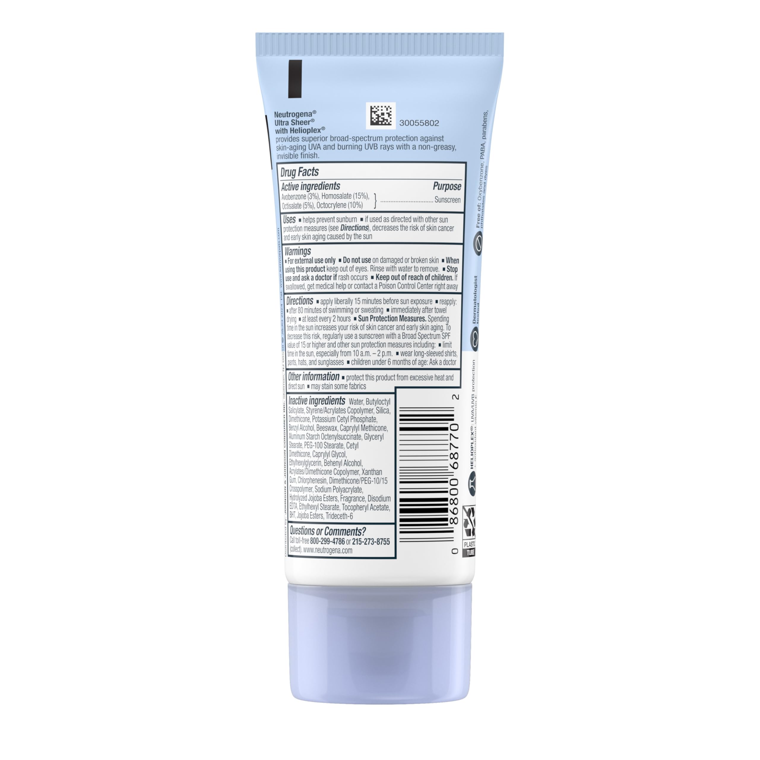 Neutrogena recomendado por dermatólogos para uso diario al aire libre.