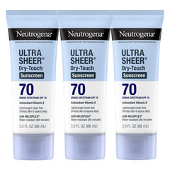 Neutrogena Ultra Sheer Dry-Touch para la cara, acabado mate ligero.