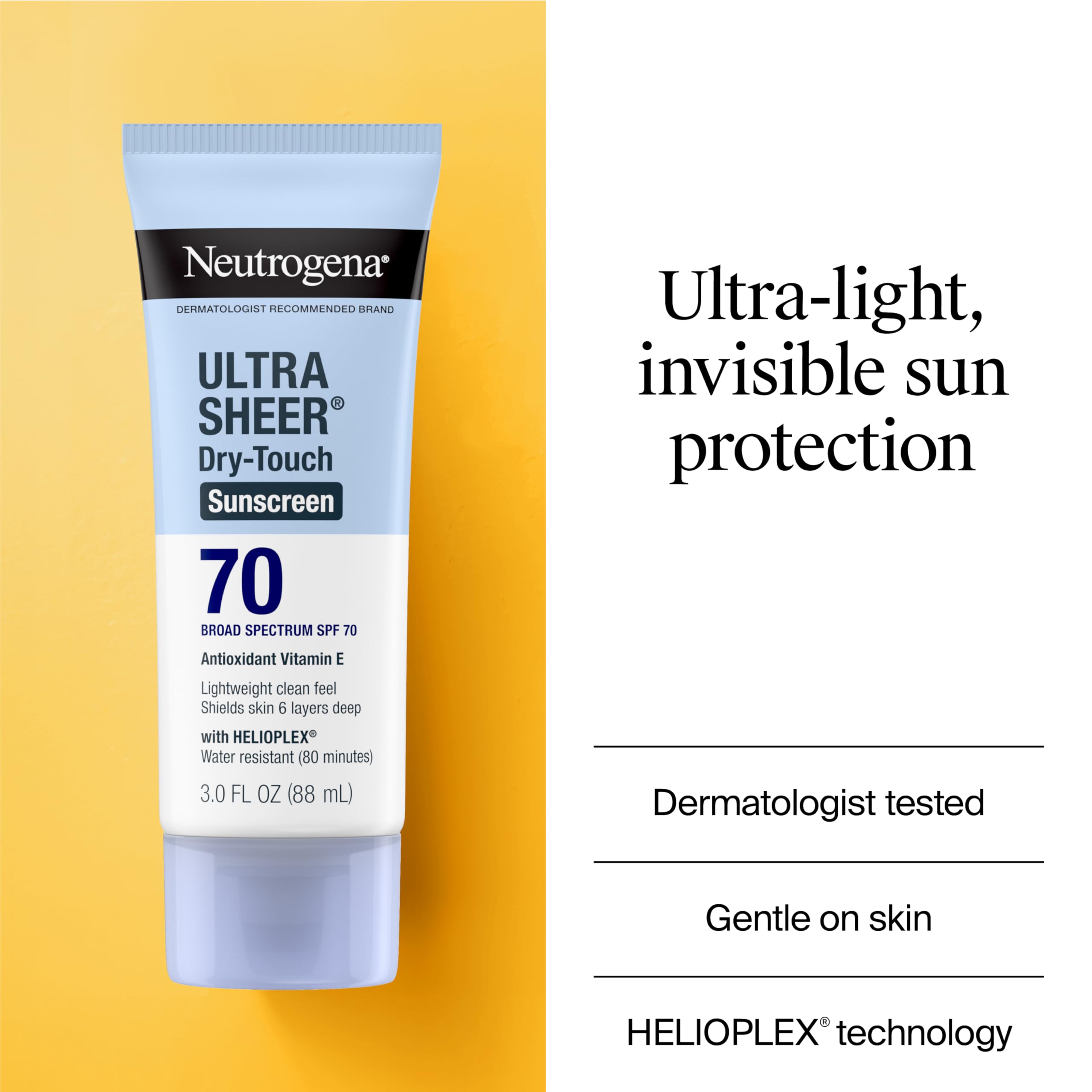 Protector solar de viaje de Neutrogena, práctico para bolsos.