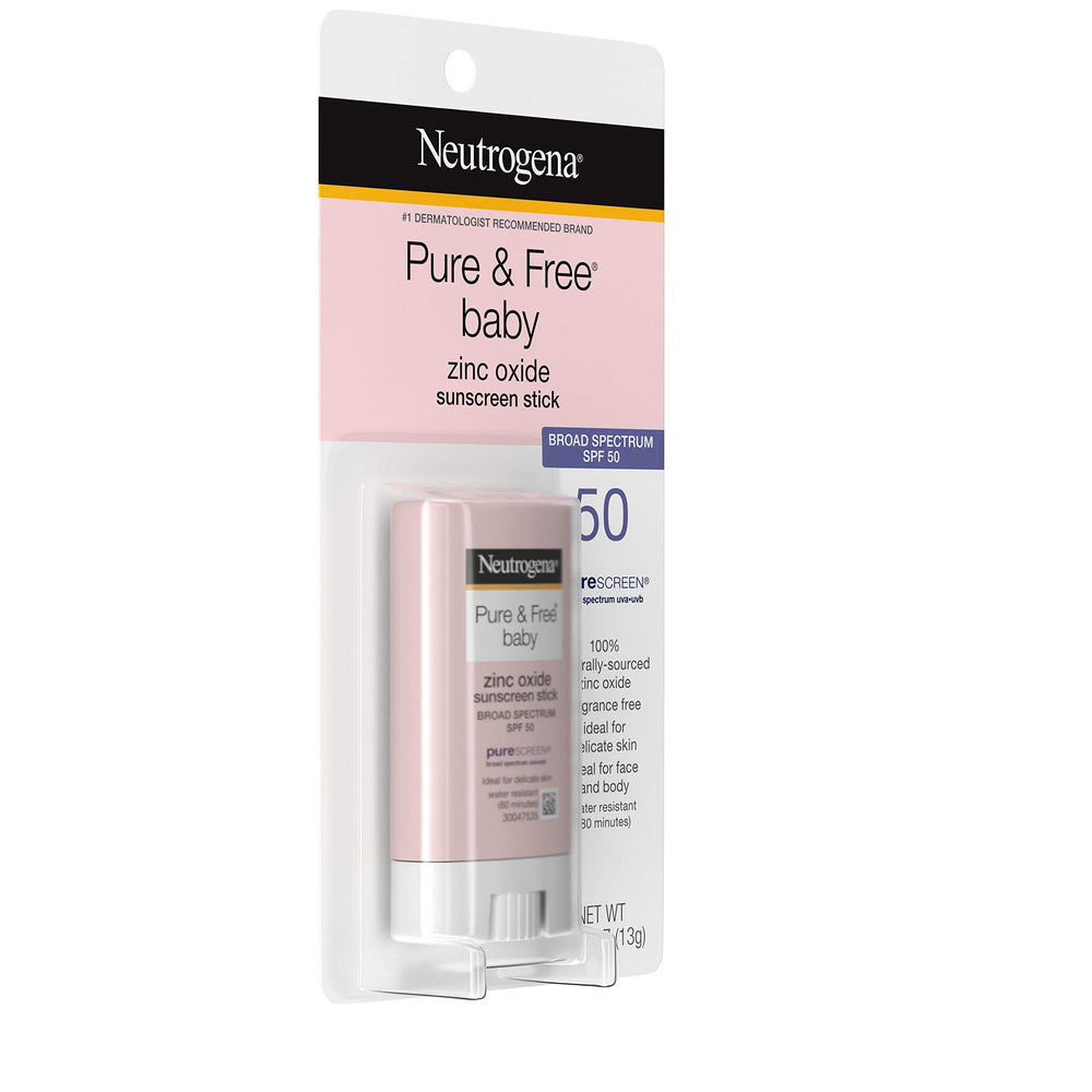 Water-resistant Neutrogena baby sunscreen stick during outdoor play