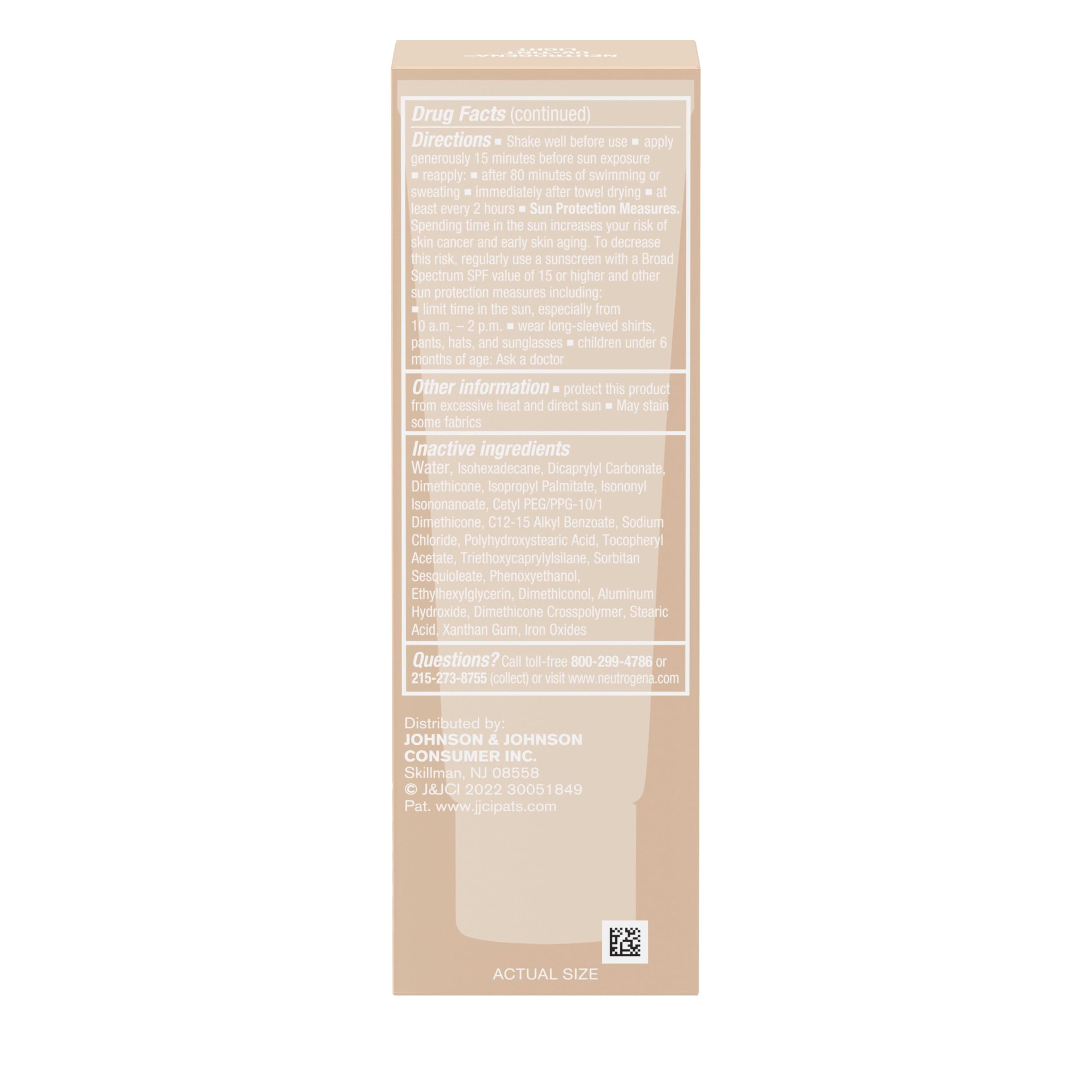 Envase higiénico de Neutrogena Purescreen+ Mineral UV Tint para aplicación controlada.