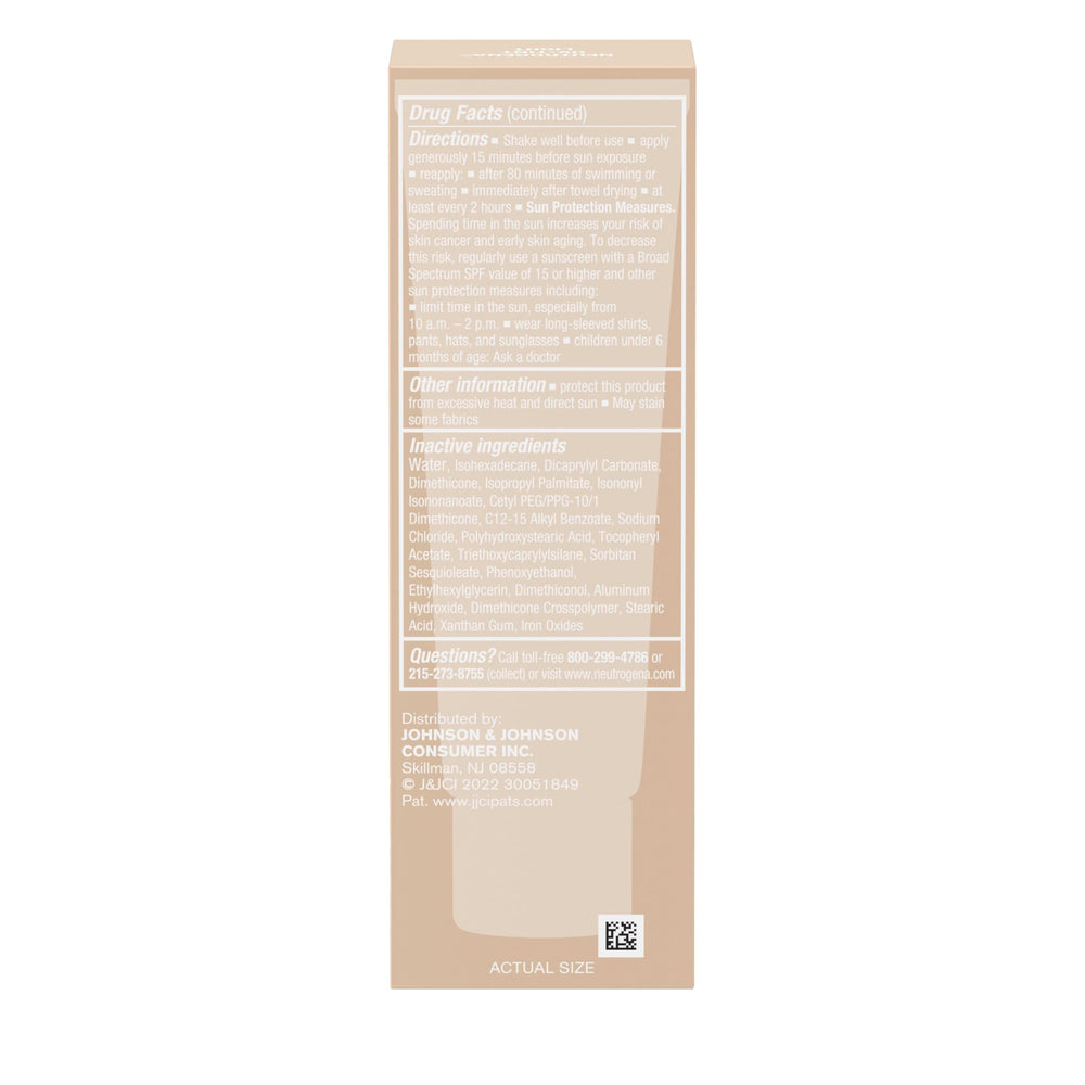 Envase higiénico de Neutrogena Purescreen+ Mineral UV Tint para aplicación controlada.