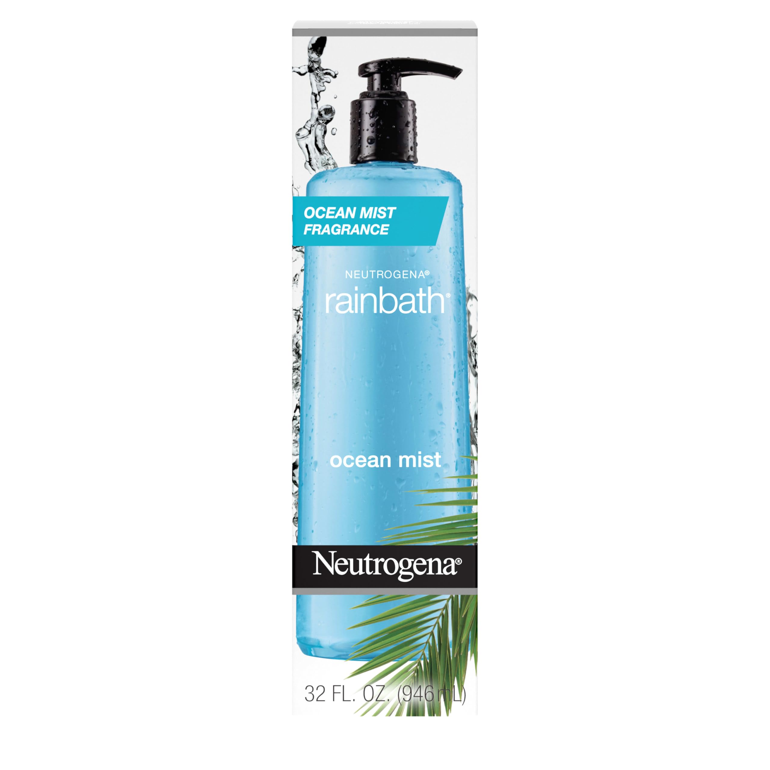 Neutrogena Rainbath, botella con dispensador, experiencia refrescante para la ducha diaria.