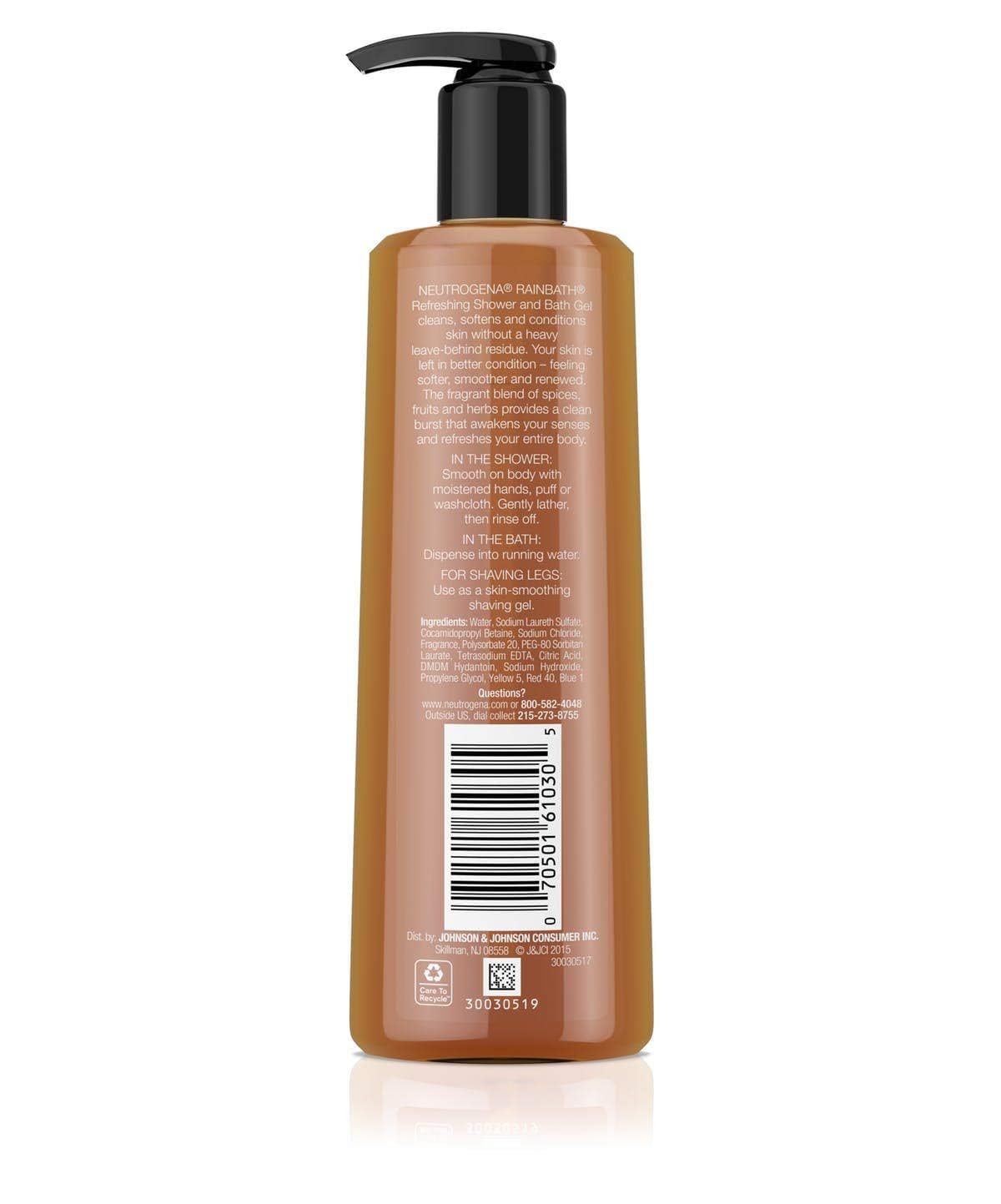 Rainbath Gel Original muestra aroma de especias y frutas para despertar los sentidos.