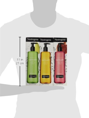 Neutrogena Rainbath multi-pack image showing three scented bottles for daily refreshment.
