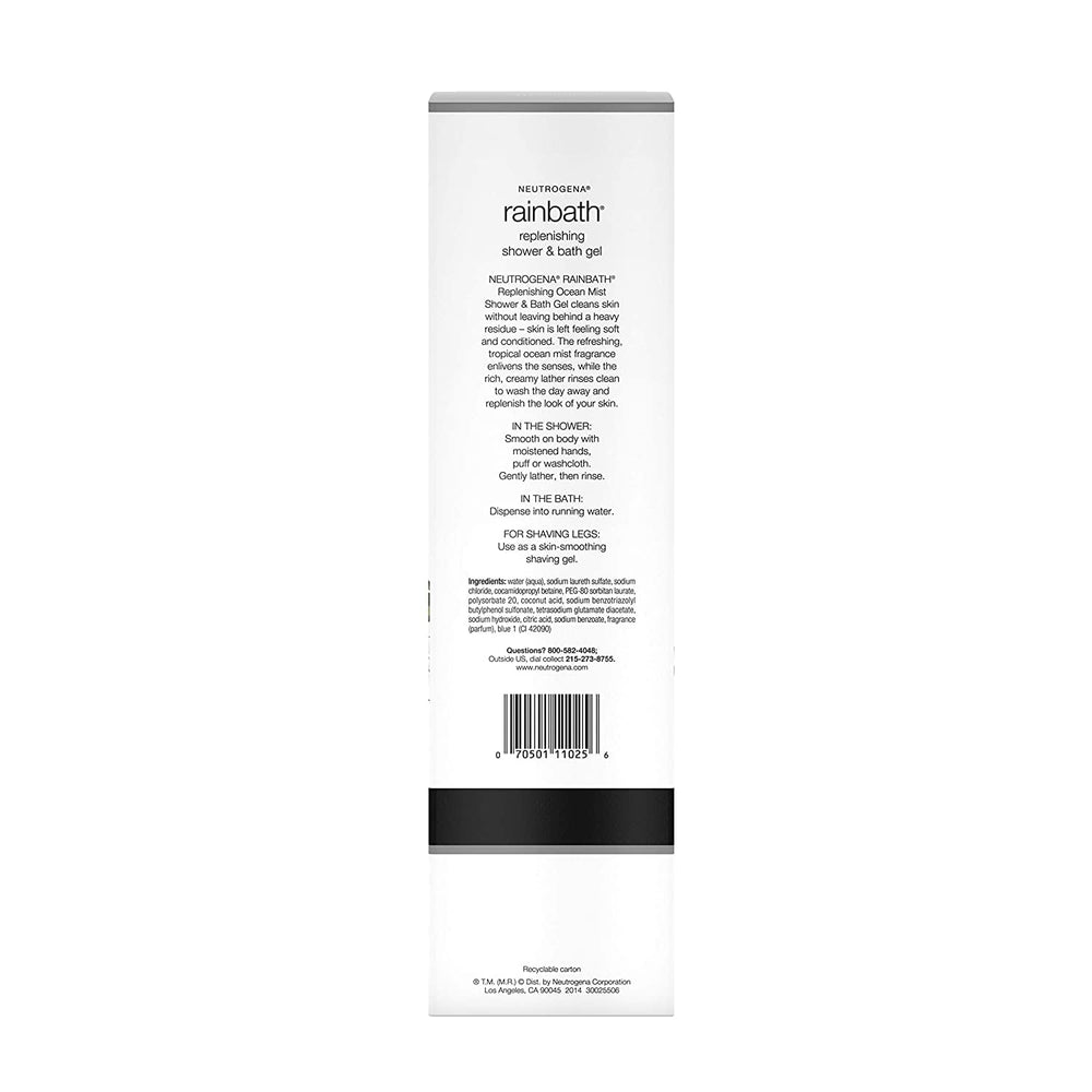 Neutrogena Rainbath Ocean Mist generous foam emphasizes moisturizing feel