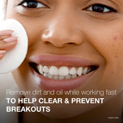 Neutrogena Rapid Clear pads texture close-up highlighting soft, textured surface for deep cleansing