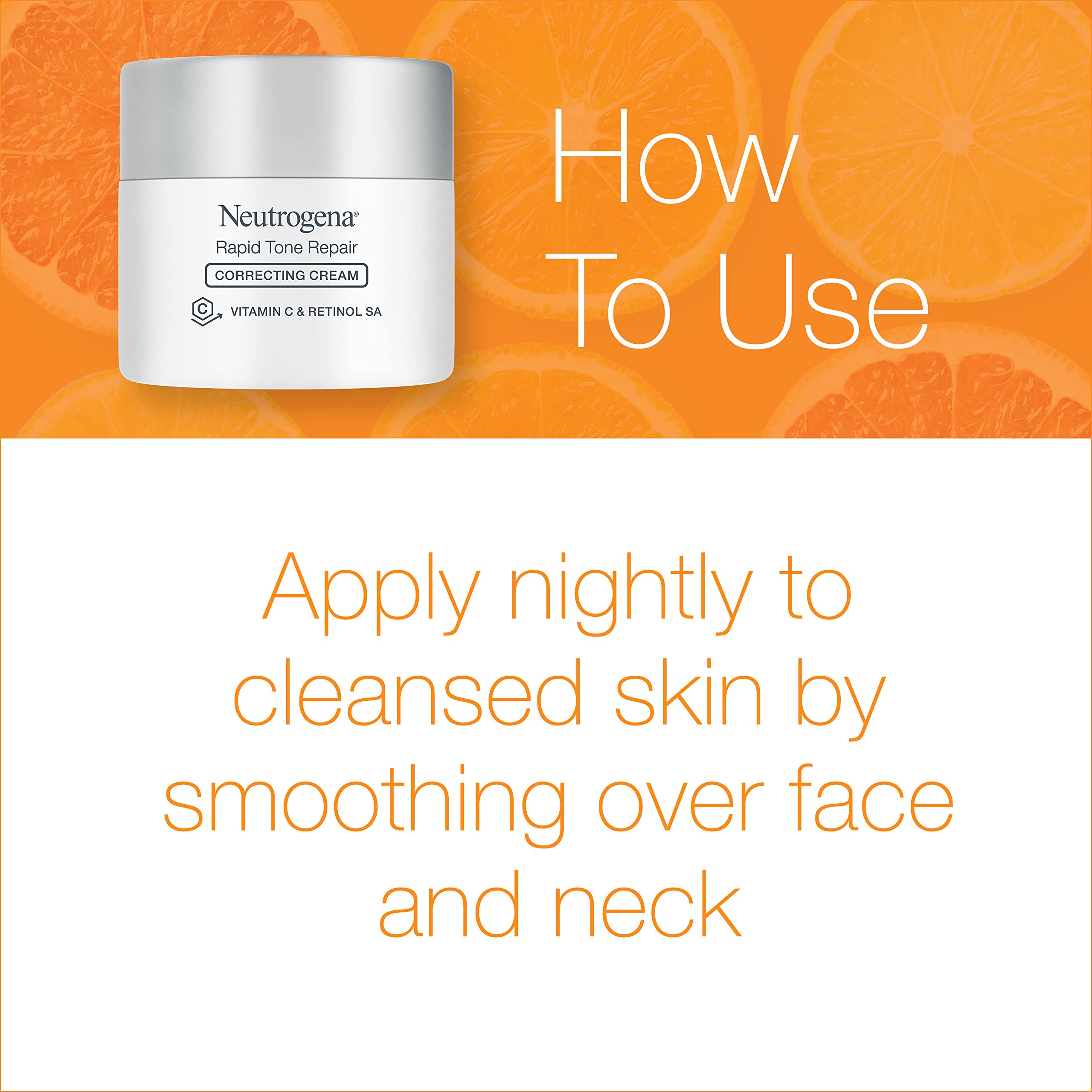 Model with visible glow after Neutrogena Rapid Tone Repair application.