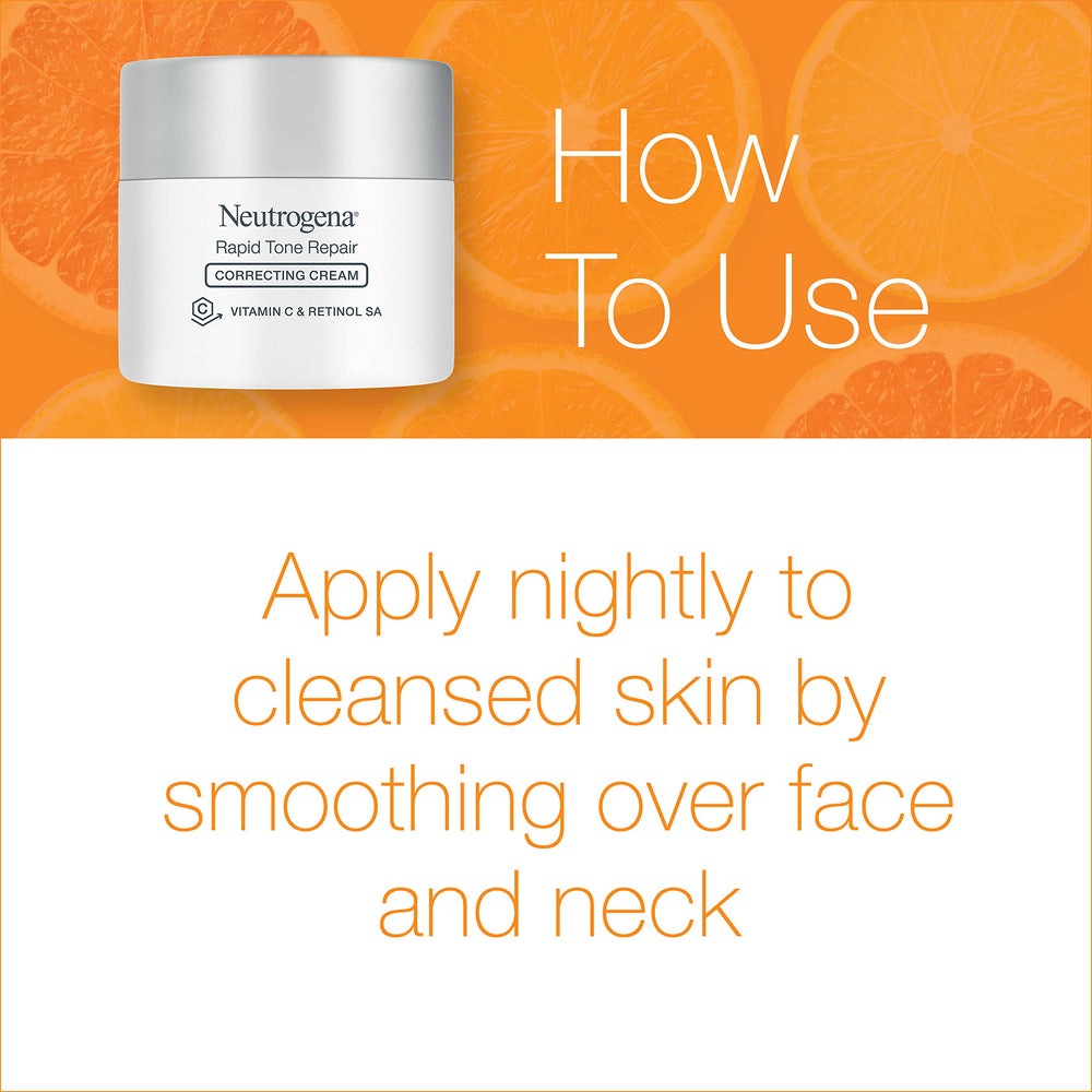 Model with visible glow after Neutrogena Rapid Tone Repair application.
