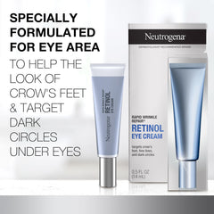 Aplicación diaria de Neutrogena Rapid Wrinkle Repair en el contorno de ojos.