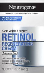 Neutrogena Rapid Wrinkle Repair bottle application illustrates quick daily moisturization and renewal