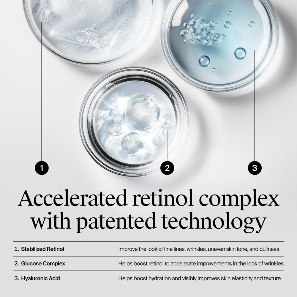 Neutrogena Rapid Wrinkle Repair on skin shows hyaluronic acid hydration.