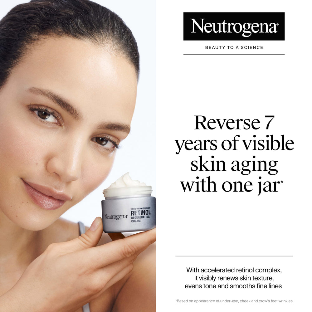 Close-up of Neutrogena cream texture for smooth skin application.
