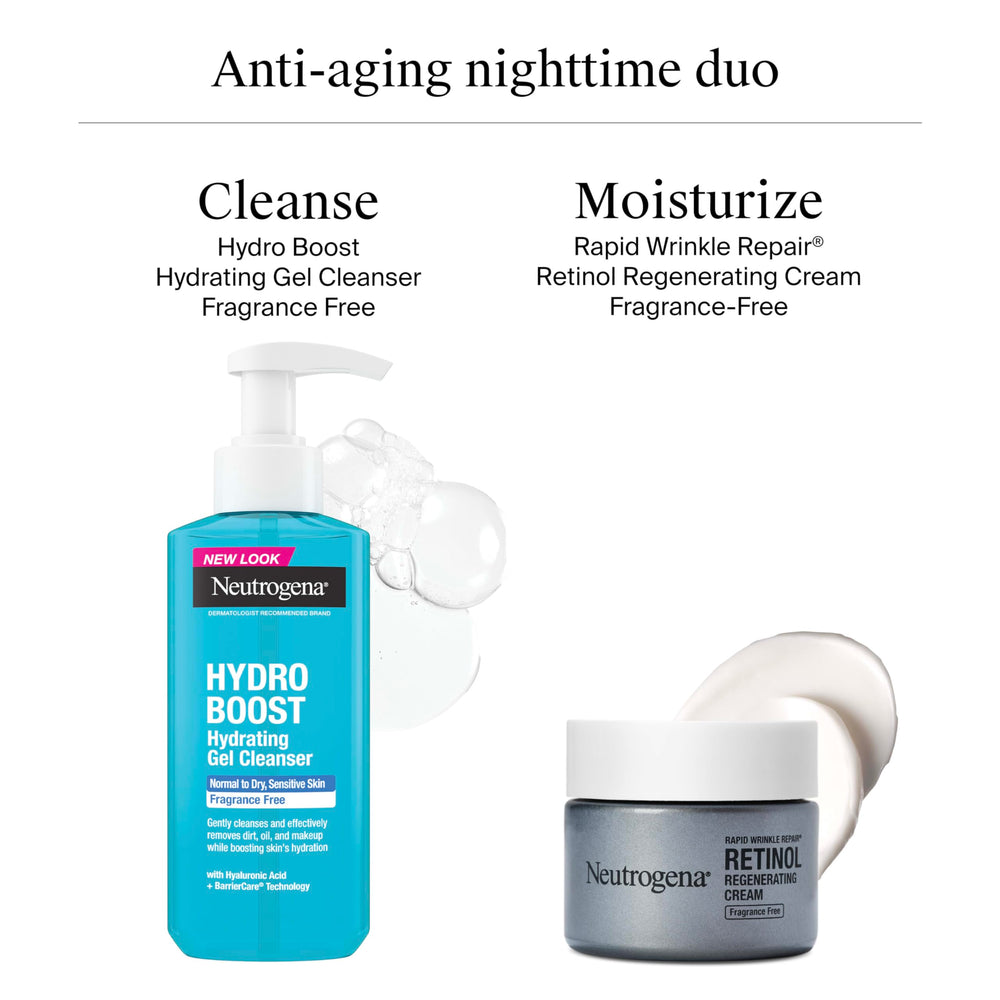 Neutrogena Rapid Wrinkle Repair creamy texture suggests smoothing on fine lines