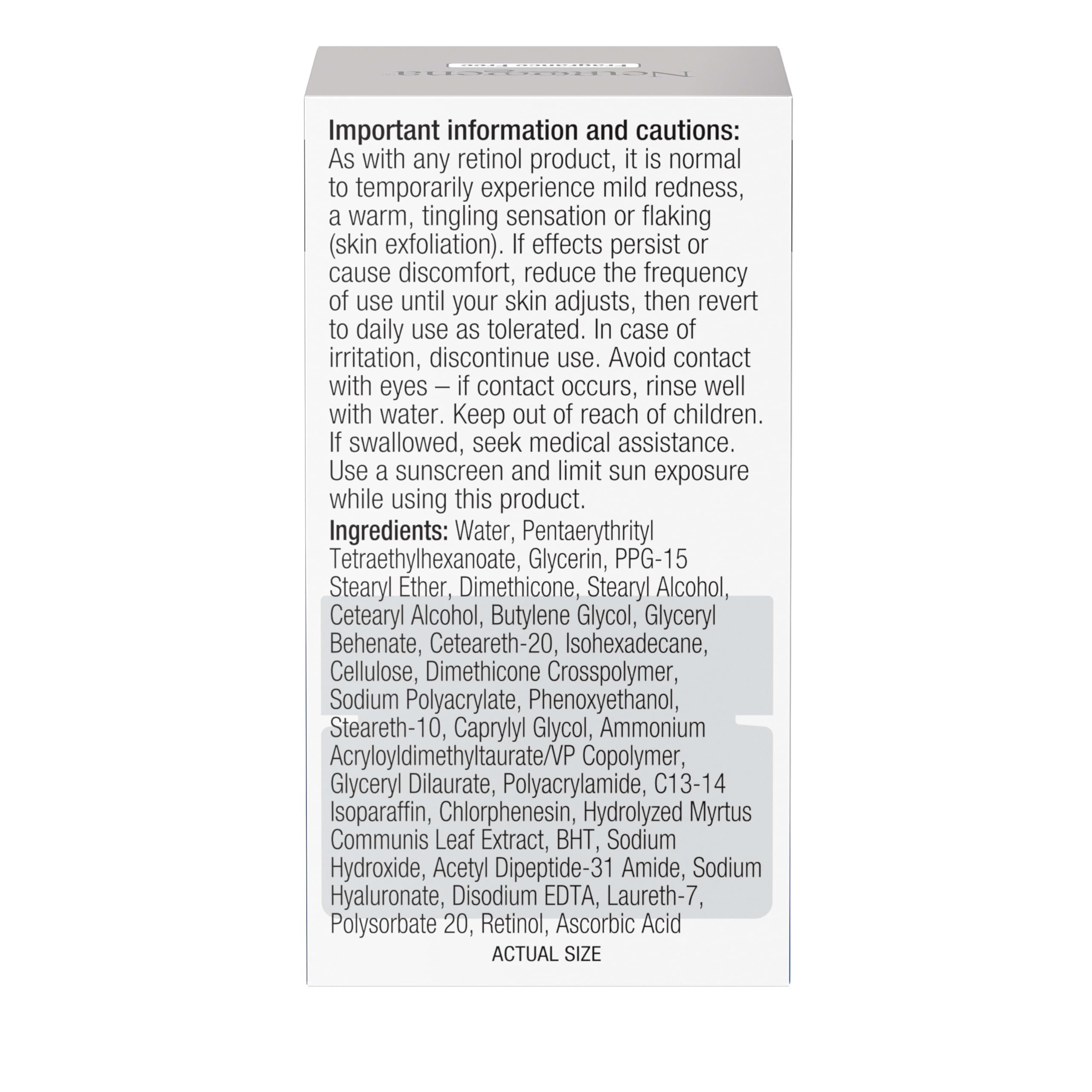 Small jar shown beside skin for instant smooth feel with Neutrogena cream