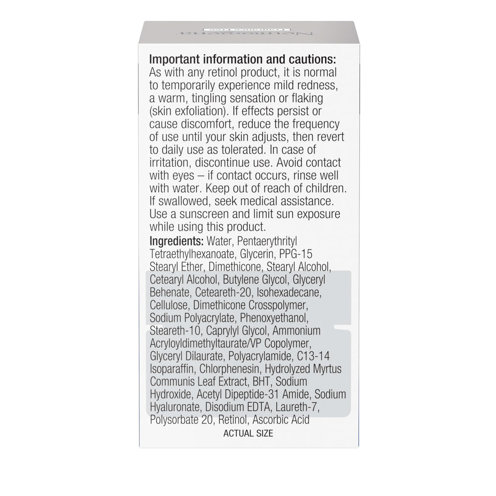 Small jar shown beside skin for instant smooth feel with Neutrogena cream