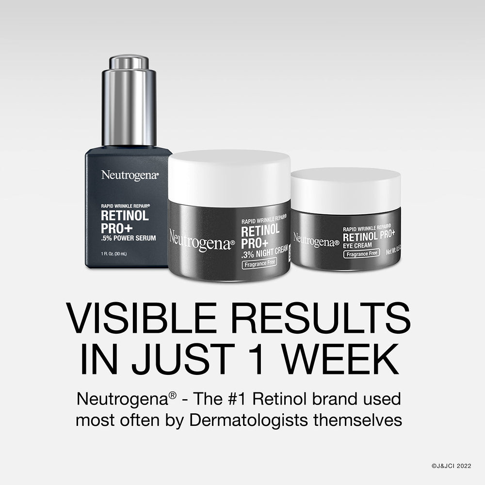 Label close-up highlighting micropeptide and retinol Pro+ in Neutrogena eye cream