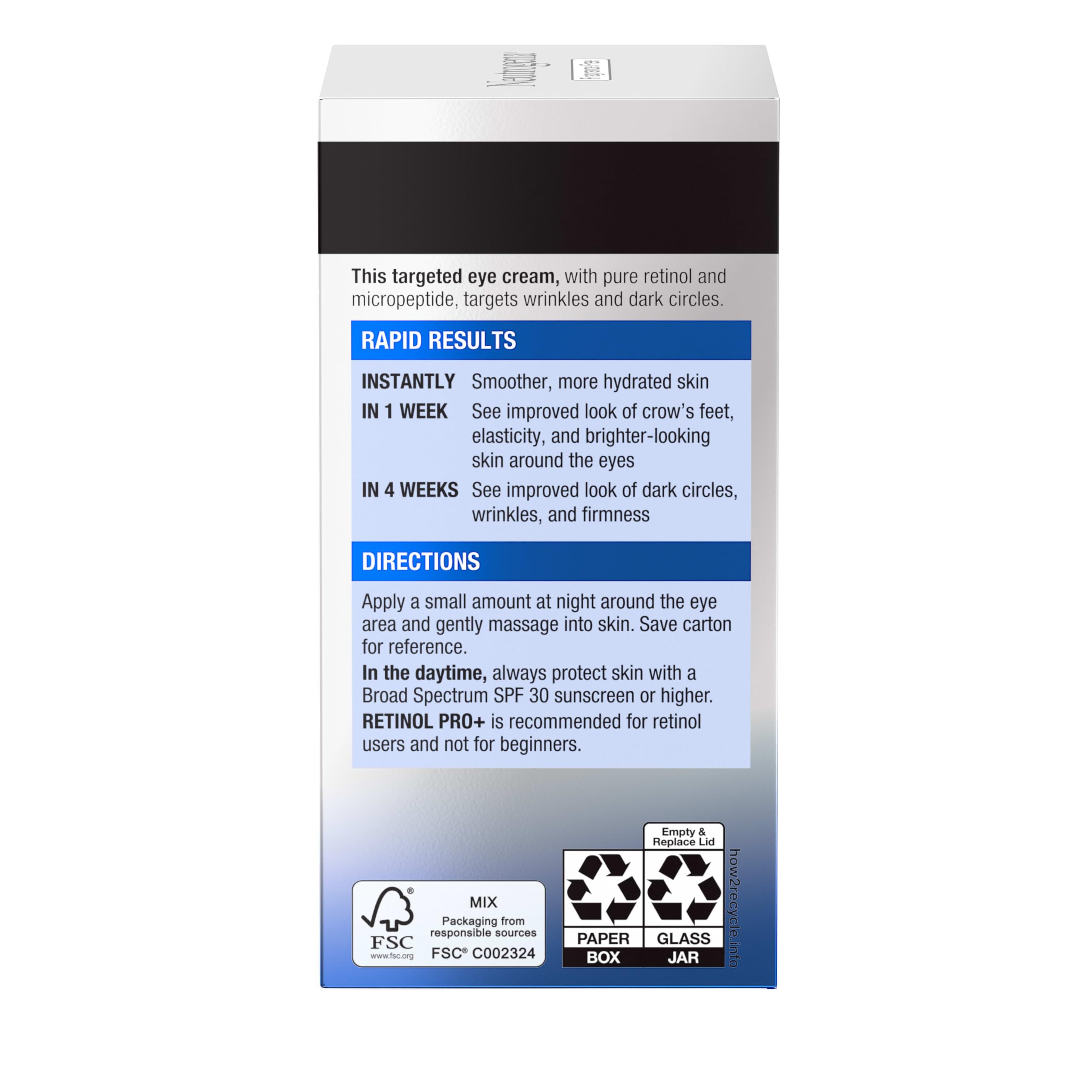 Night-use scene with Neutrogena eye cream, calm skincare routine