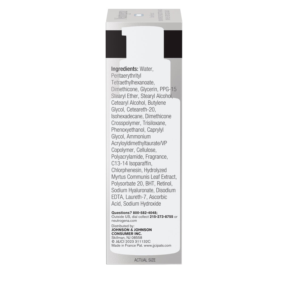Neutrogena Rapid Wrinkle Repair night cream applied to face and neck for hydration.