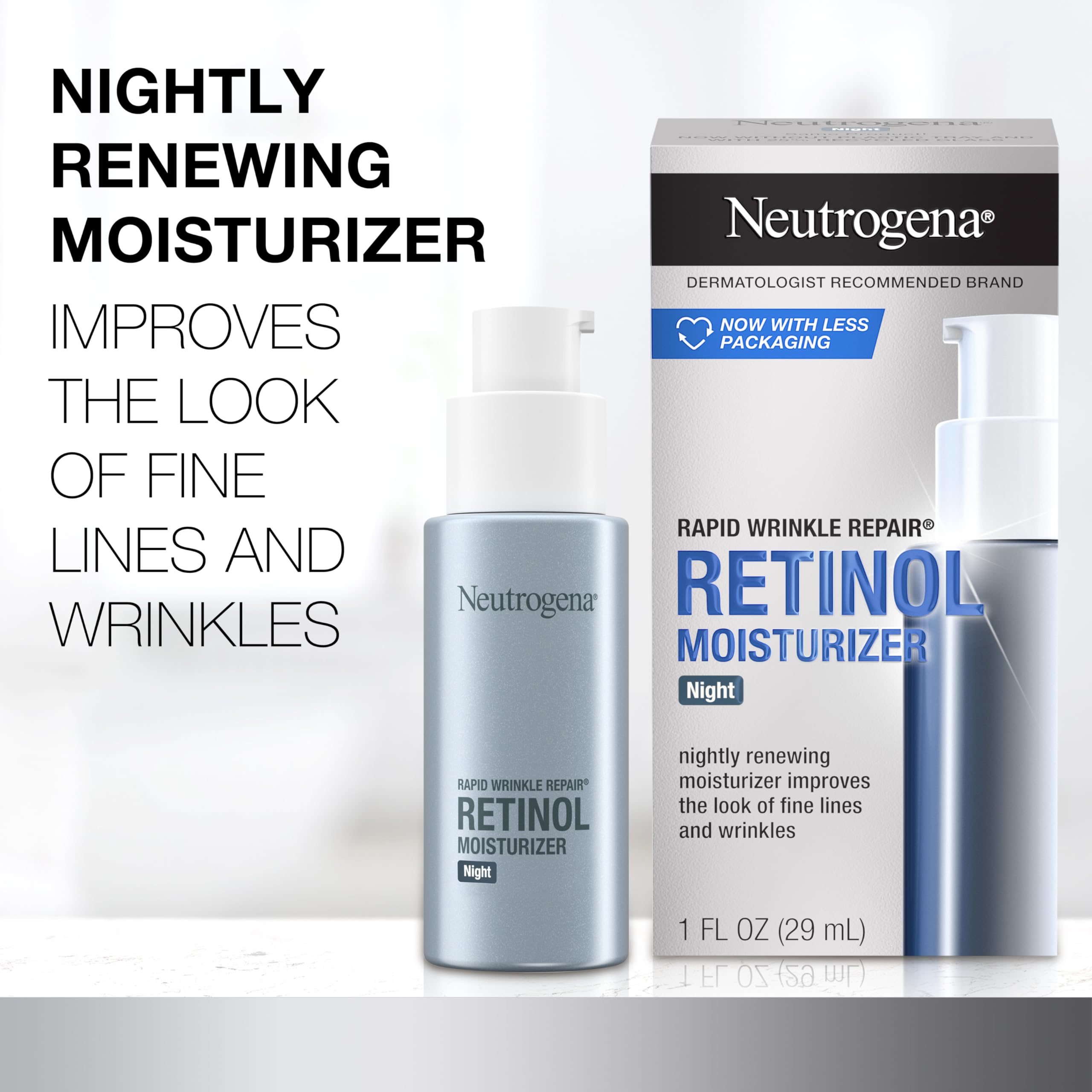 Close-up texture of Neutrogena cream on skin after nightly use.