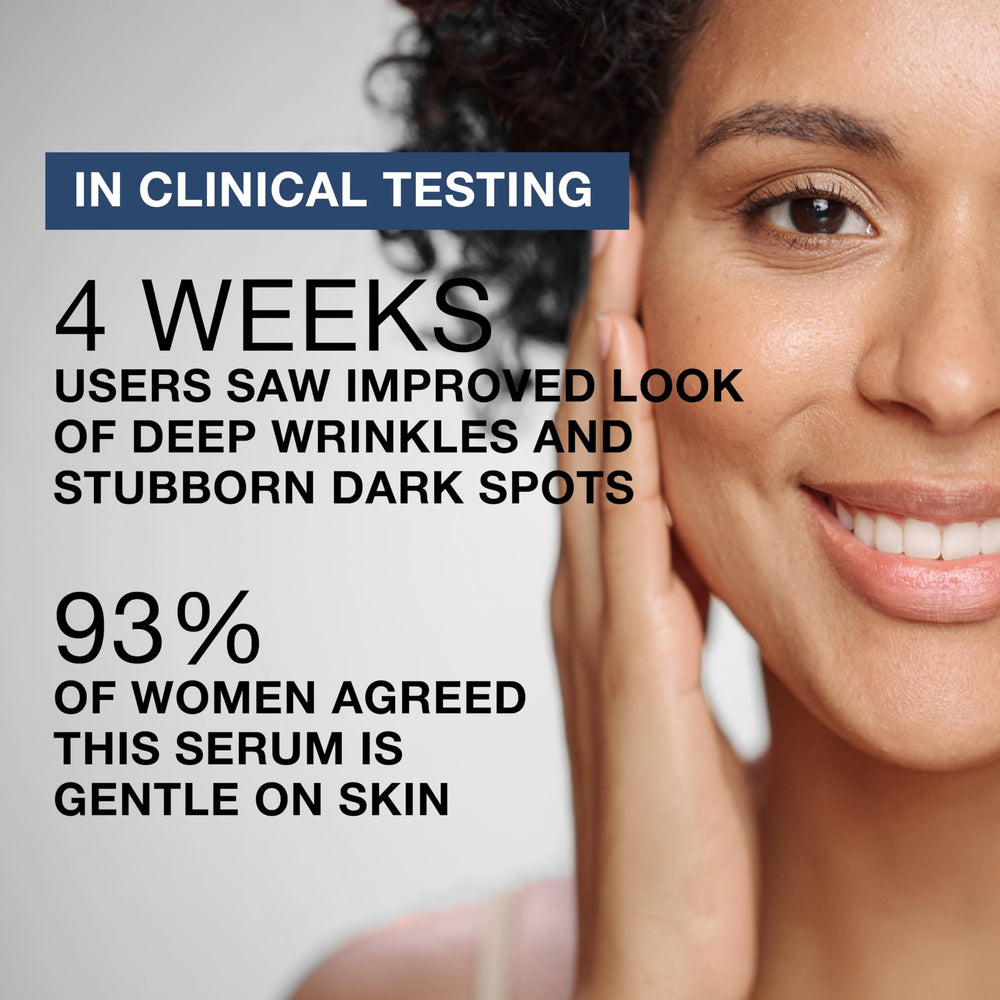 Texture close-up shows silky, fast-absorbing Neutrogena Pro+ formula.