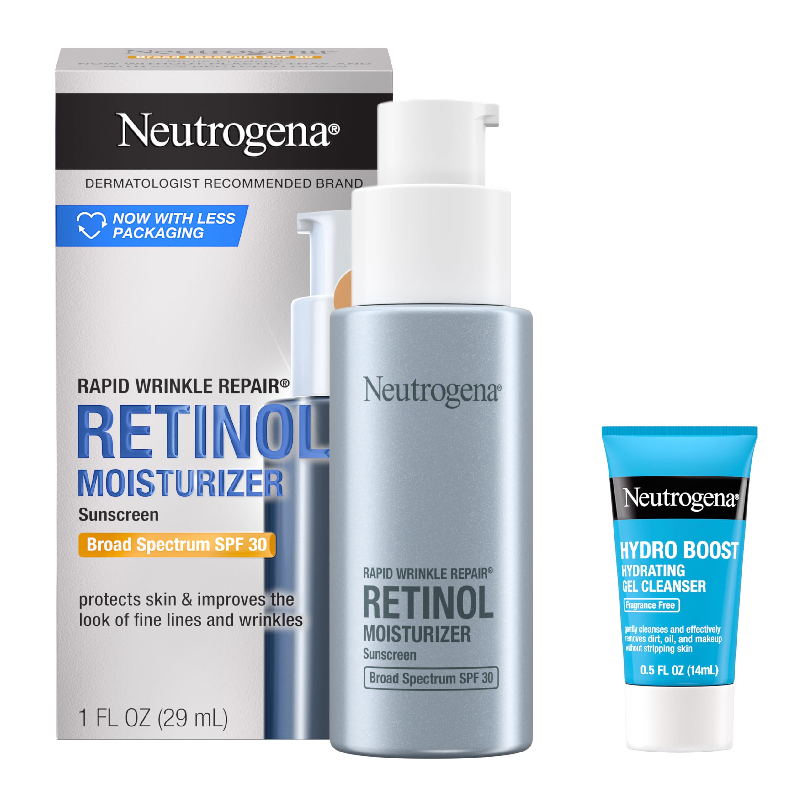 Neutrogena Rapid Wrinkle Repair retinol face cream bottle, ready to hydrate and protect.