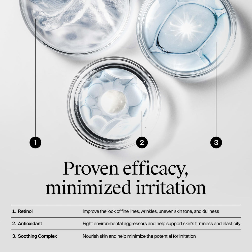 Aplicación facial diaria con Neutrogena Rapid Wrinkle Repair Serum para rutina sencilla.