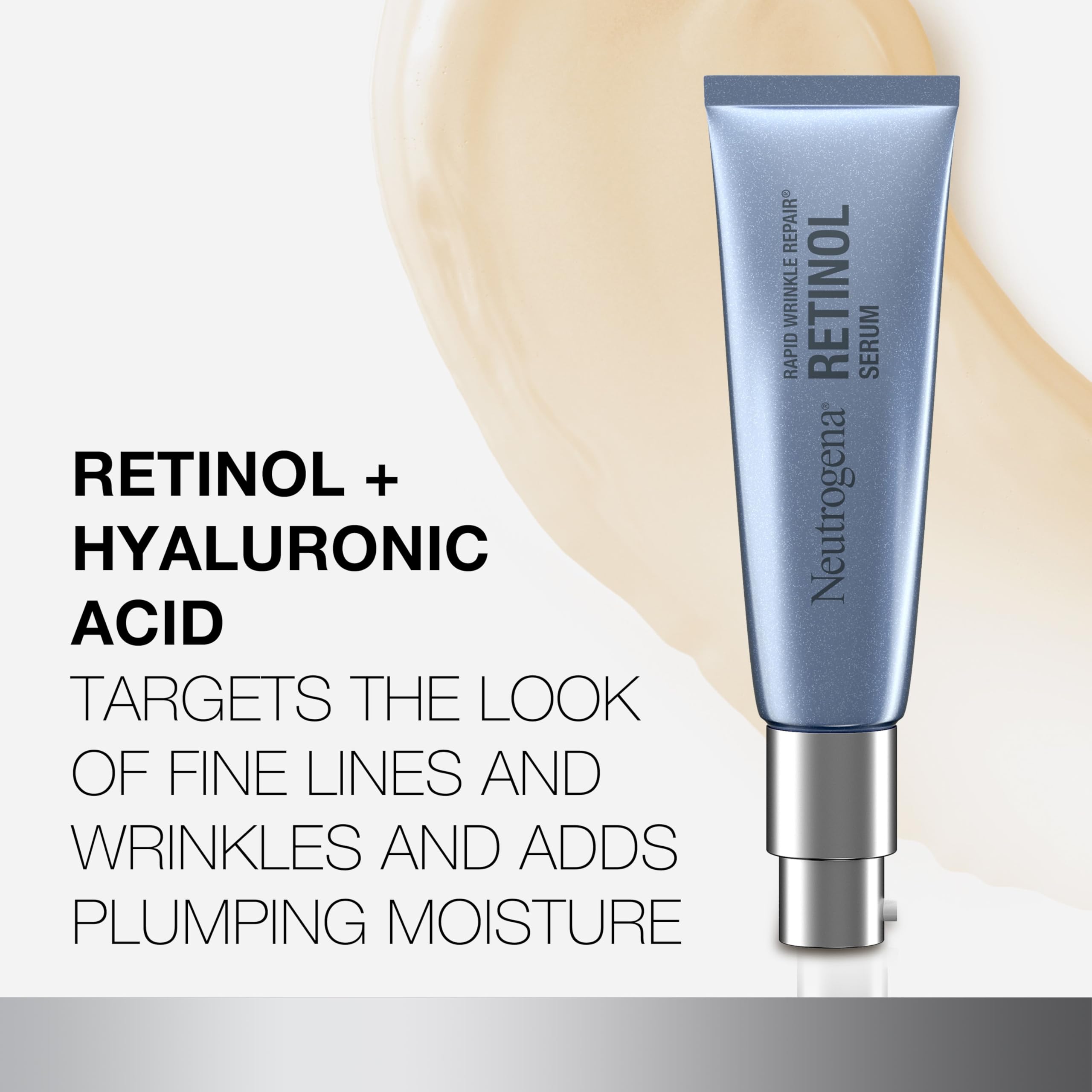Neutrogena Rapid Wrinkle Repair serum being applied as part of daily routine