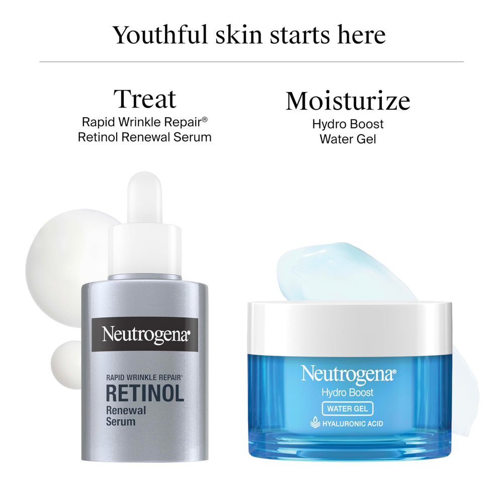 Etiqueta de Neutrogena Rapid Wrinkle Repair Serum transmite confianza y claridad.