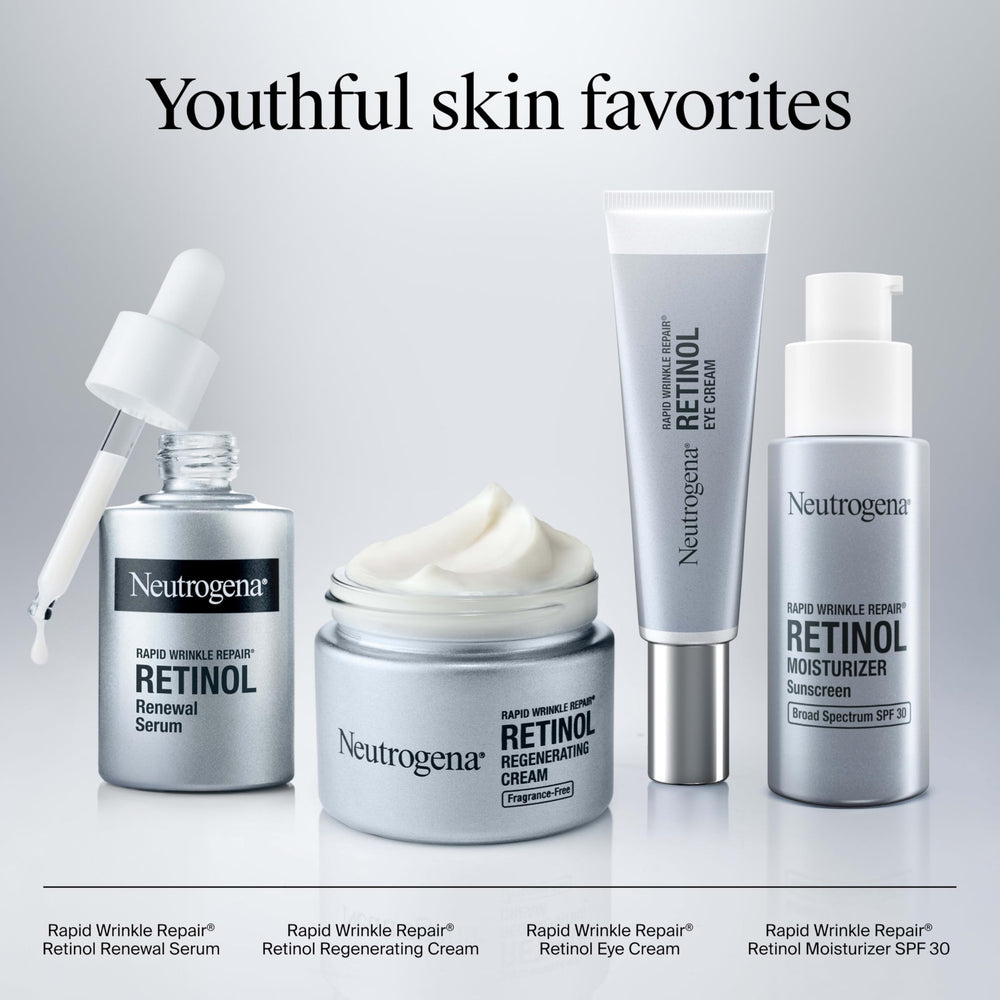 Prueba clínica respalda Neutrogena Rapid Wrinkle Repair Serum para signos de envejecimiento.