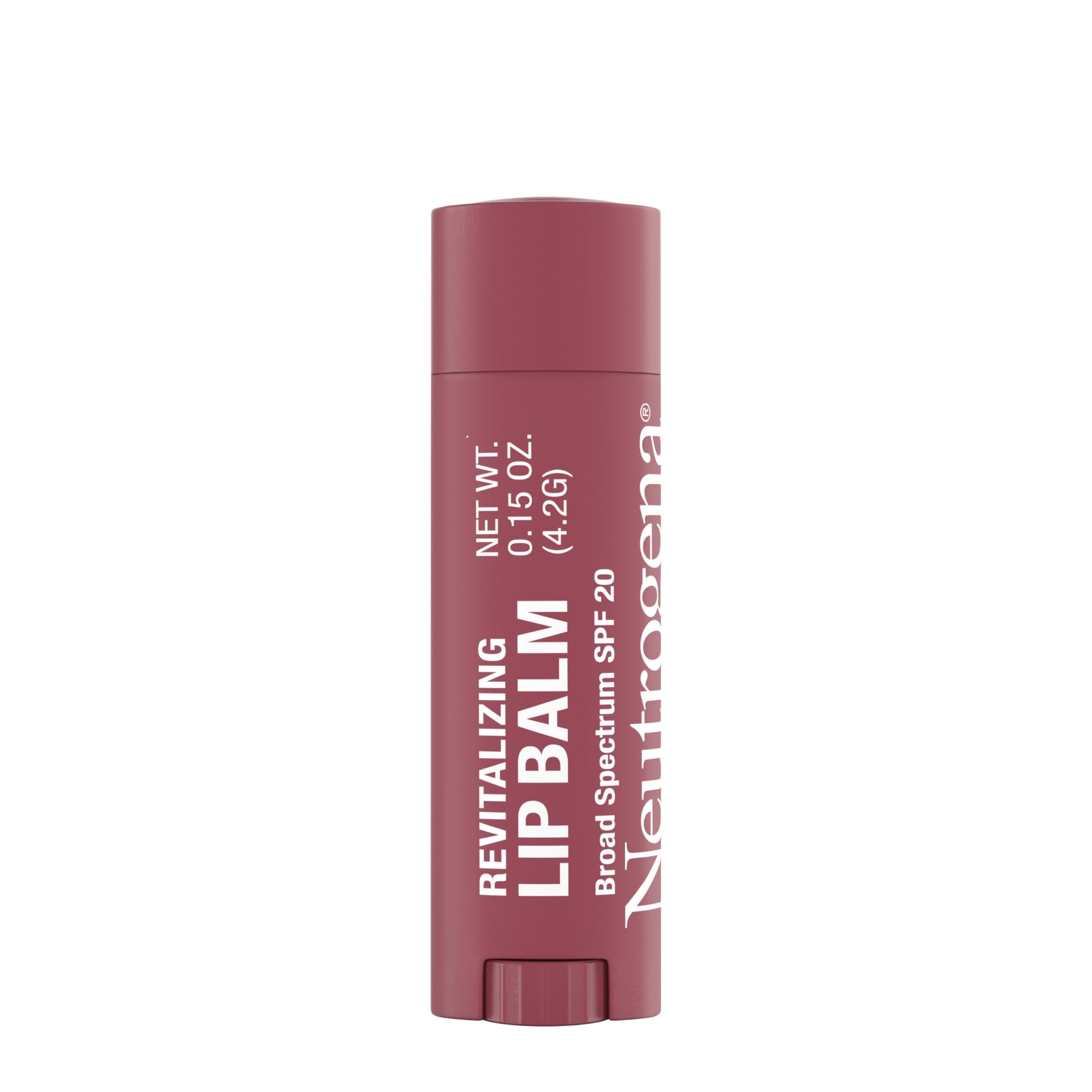 Neutrogena Revitalizing Tinted Lip Balm SPF 20 protects lips daily.