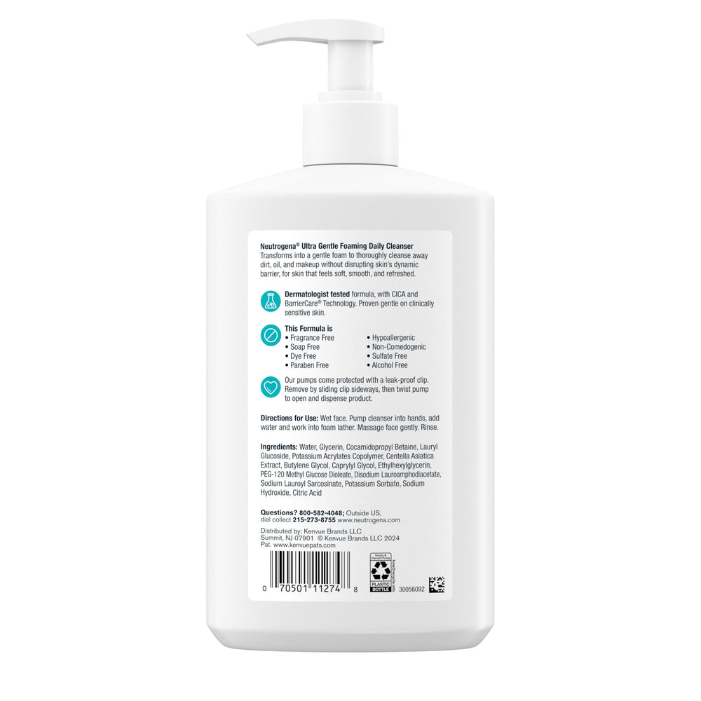 Neutrogena elimina exceso de grasa y suciedad manteniendo la barrera cutánea.