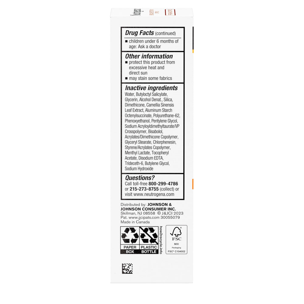 Serum Neutrogena transpirable sin residuo grasoso.