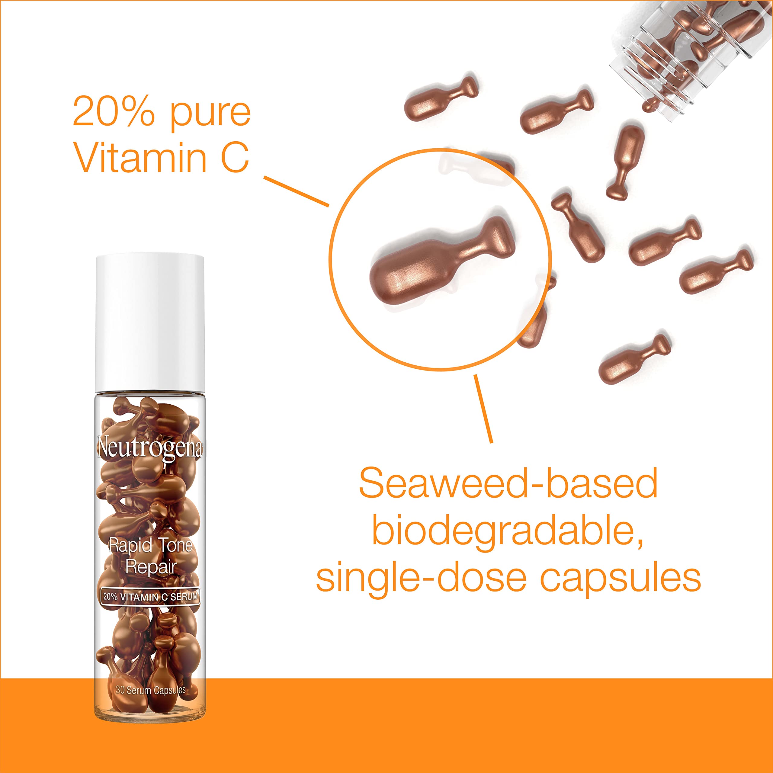 Neutrogena suero de vitamina C 20: textura suave para piel radiante.