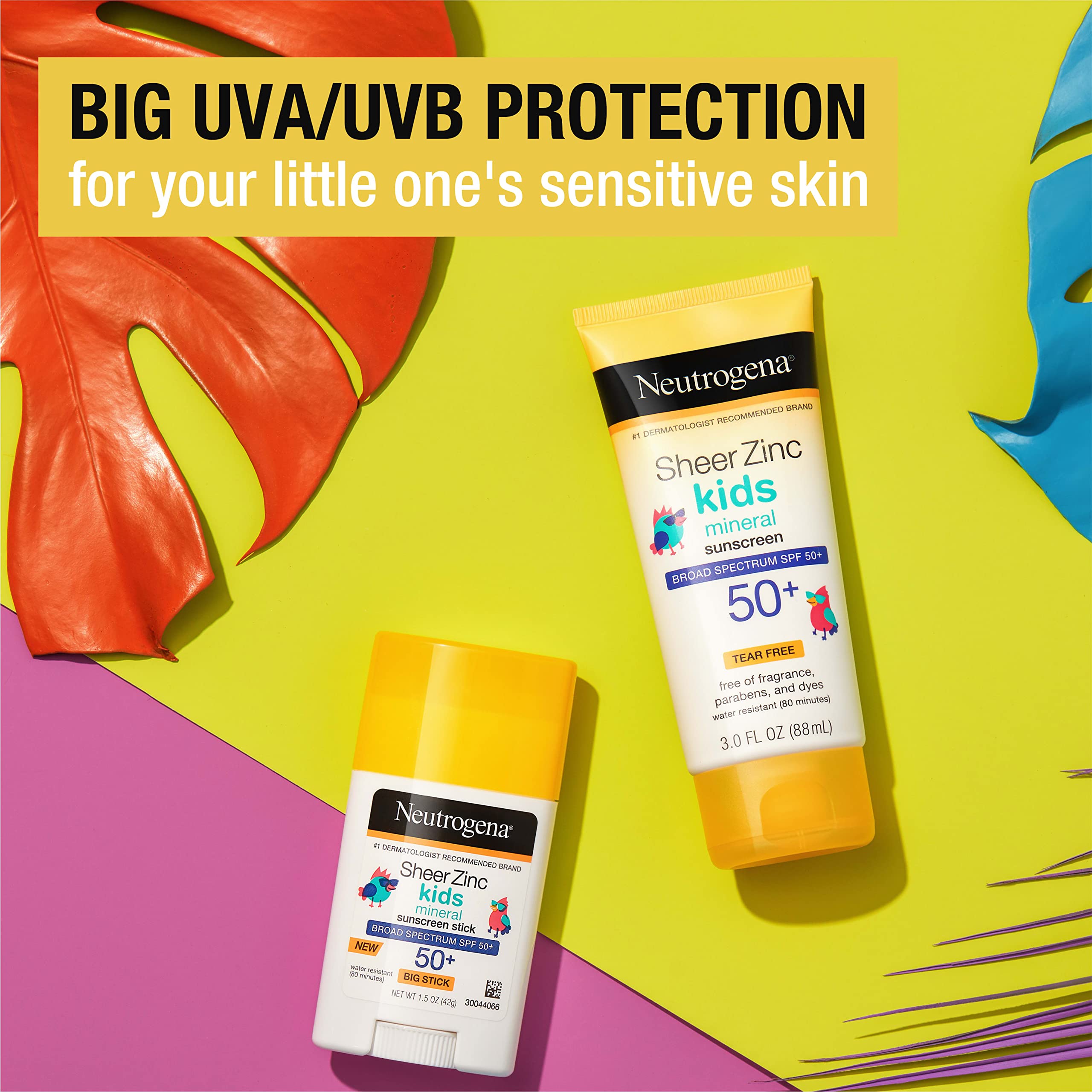 Aplicación en cara con Neutrogena Sheer Zinc Kids, textura suave.